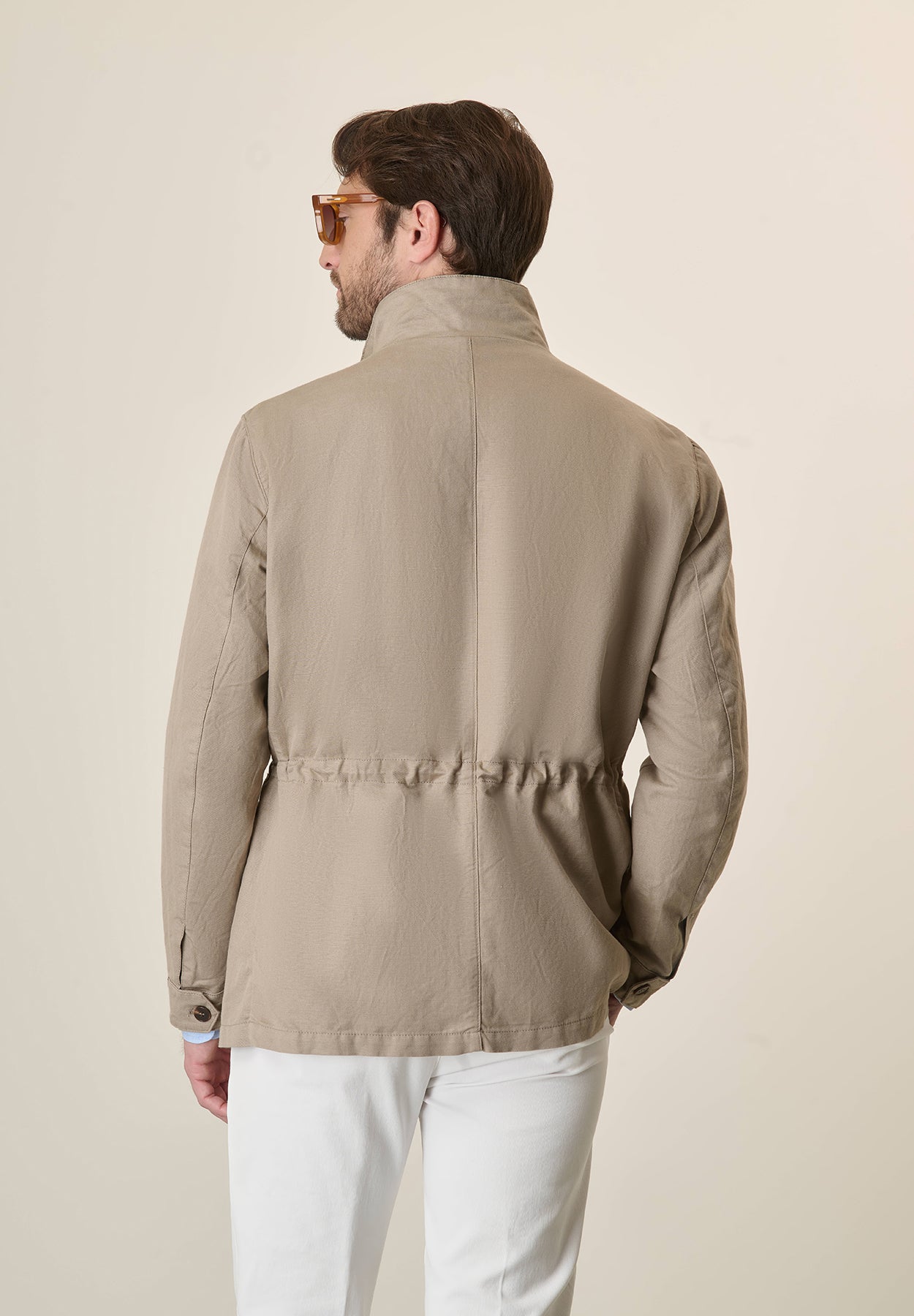 Beige Saharan jacket linen cotton