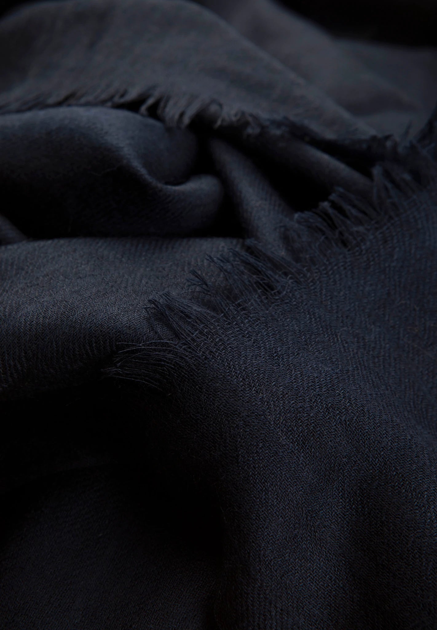 Sciarpa blu navy lana merinos unita