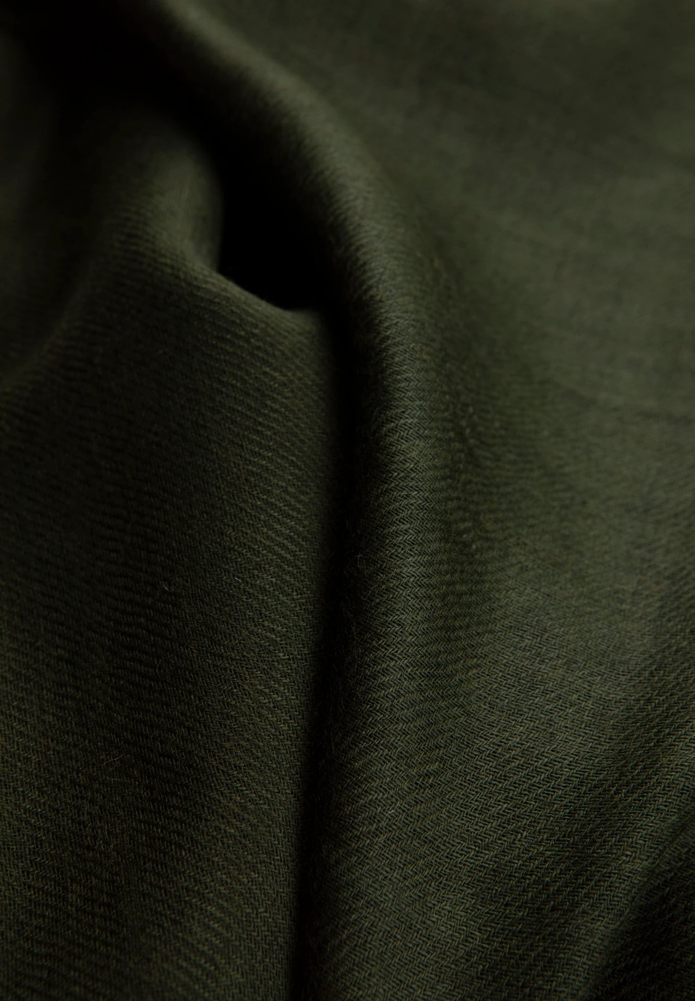 Sciarpa verde militare lana merinos unita