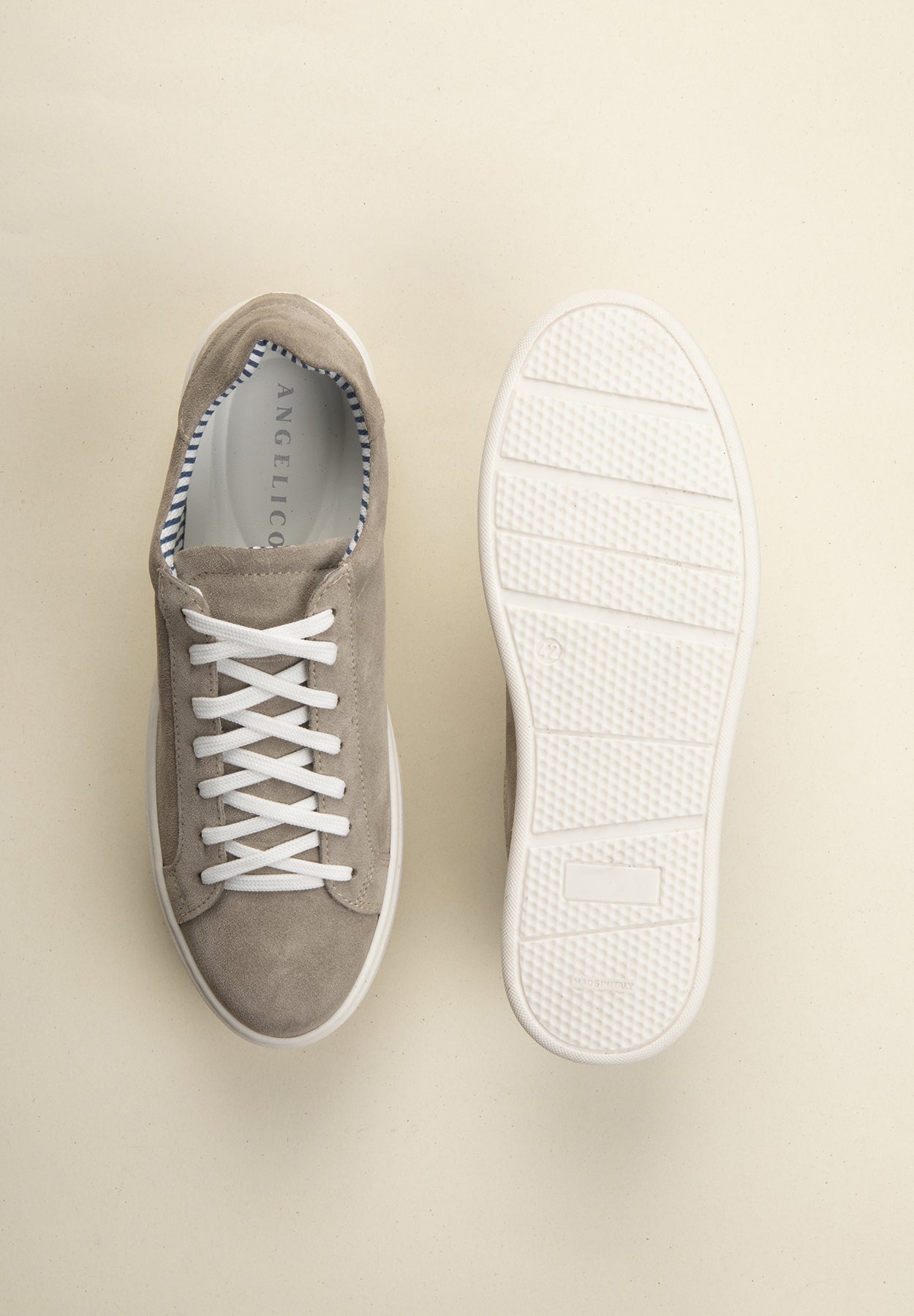 Gray suede sneaker