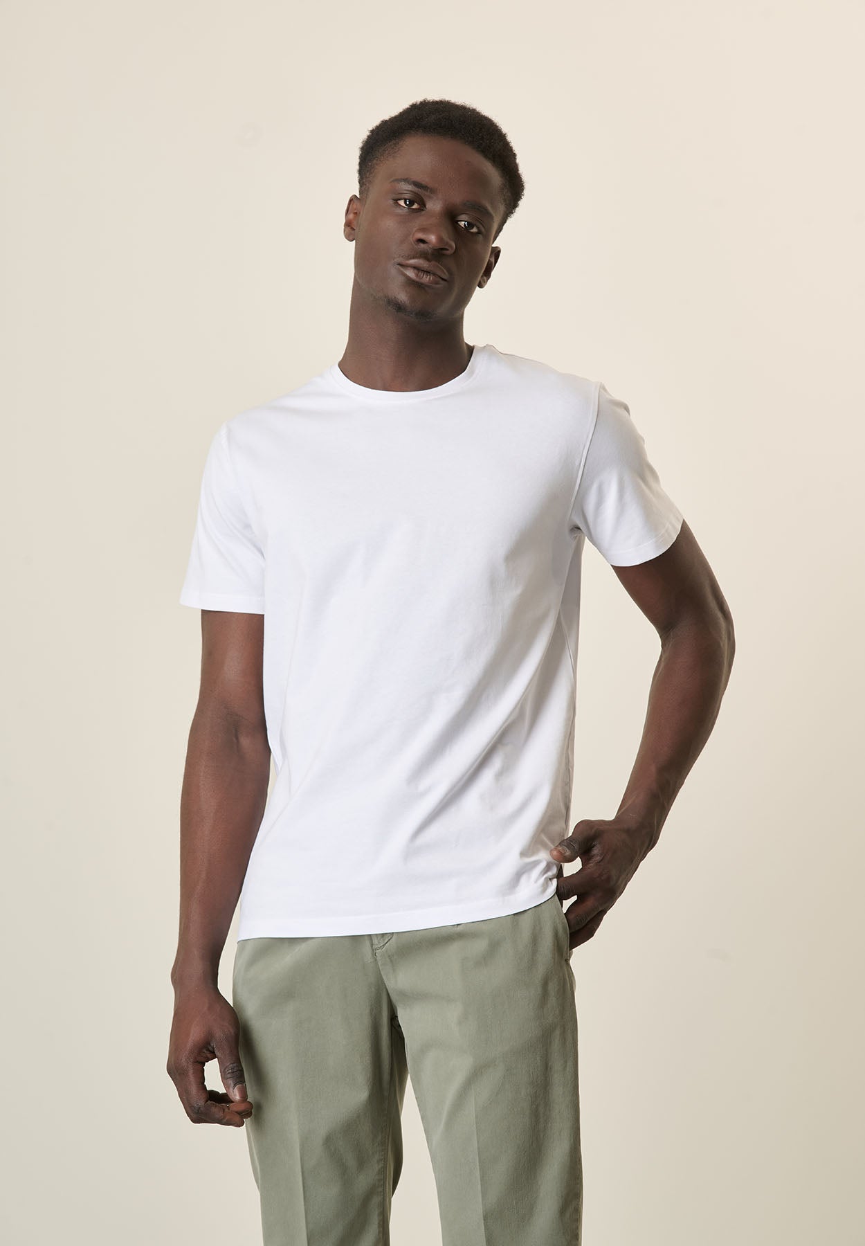T-Shirt bianca cotone B-Stretch
