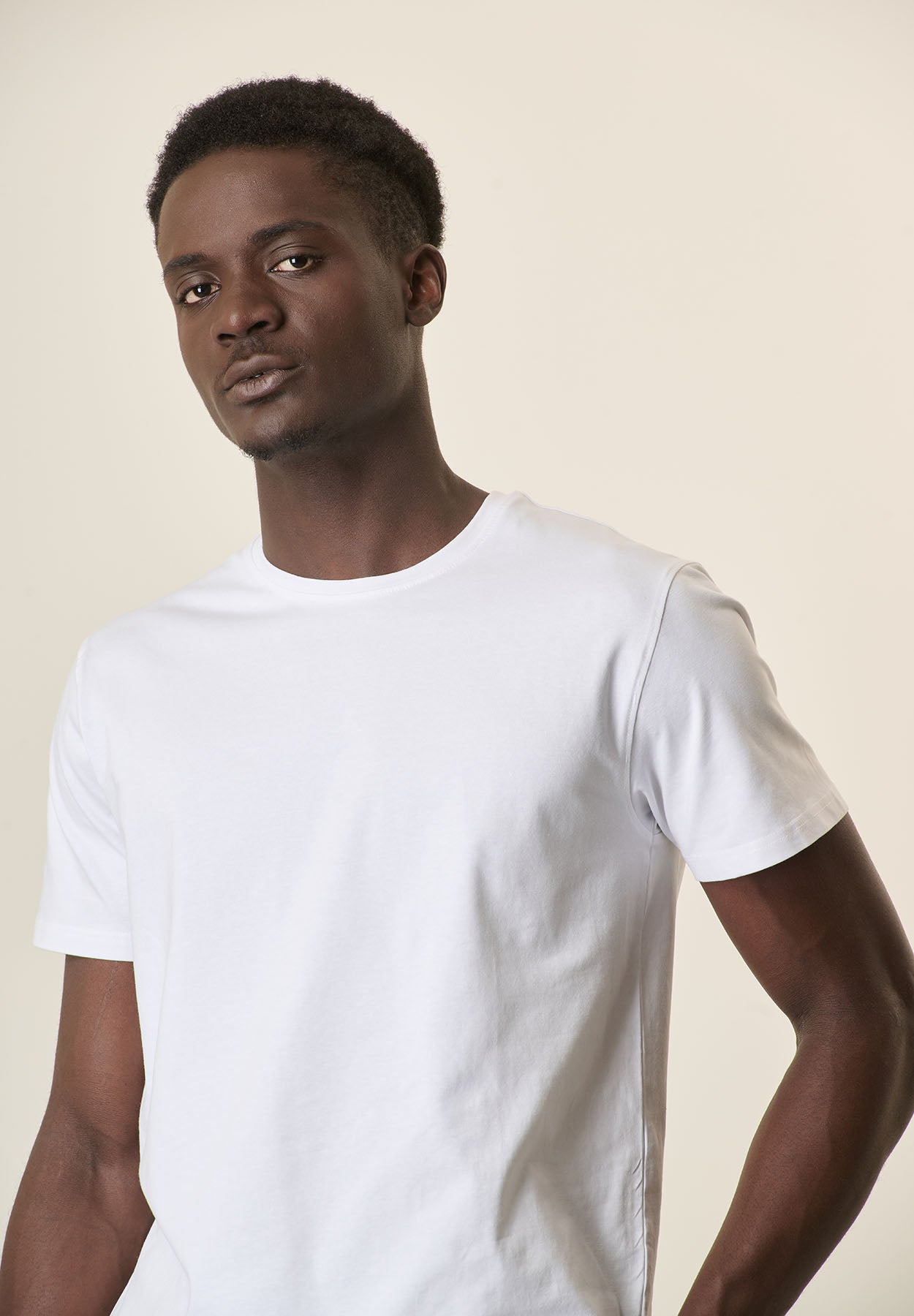 T-Shirt bianca cotone B-Stretch