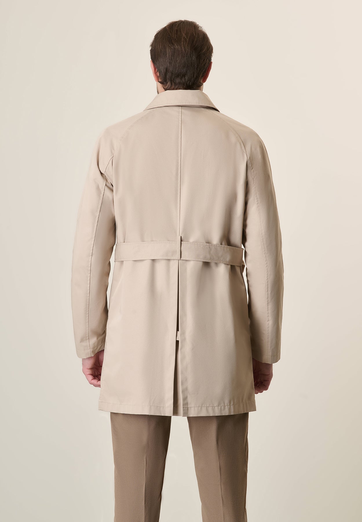 Trench Impermeabile beige doppiopetto con cintura