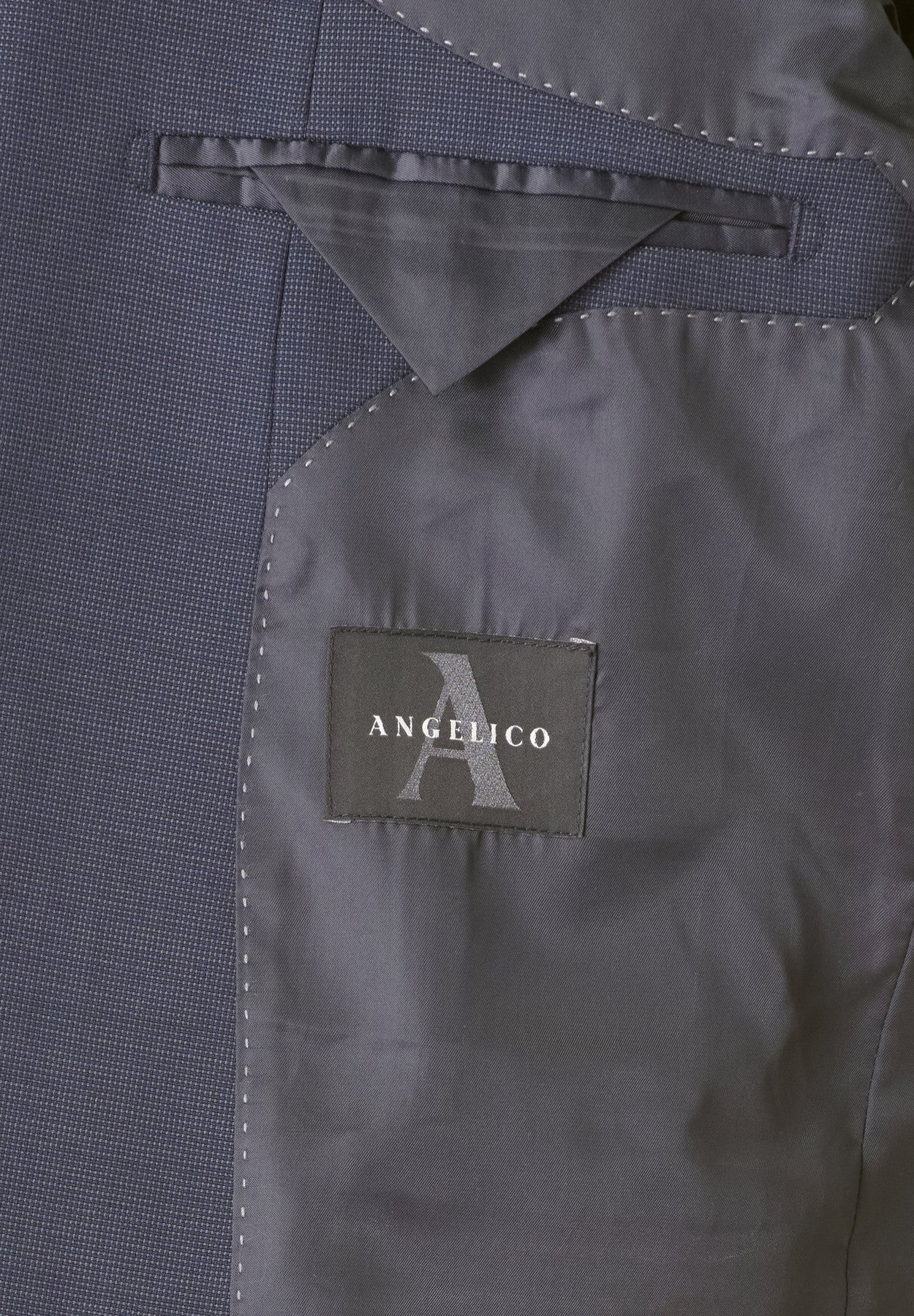 Abito blu microarmatura custom fit