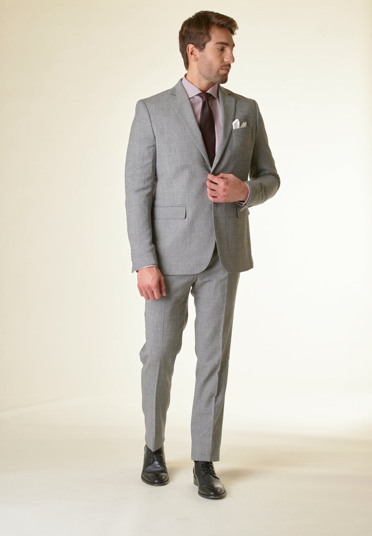 Abito grigio microdisegno custom fit