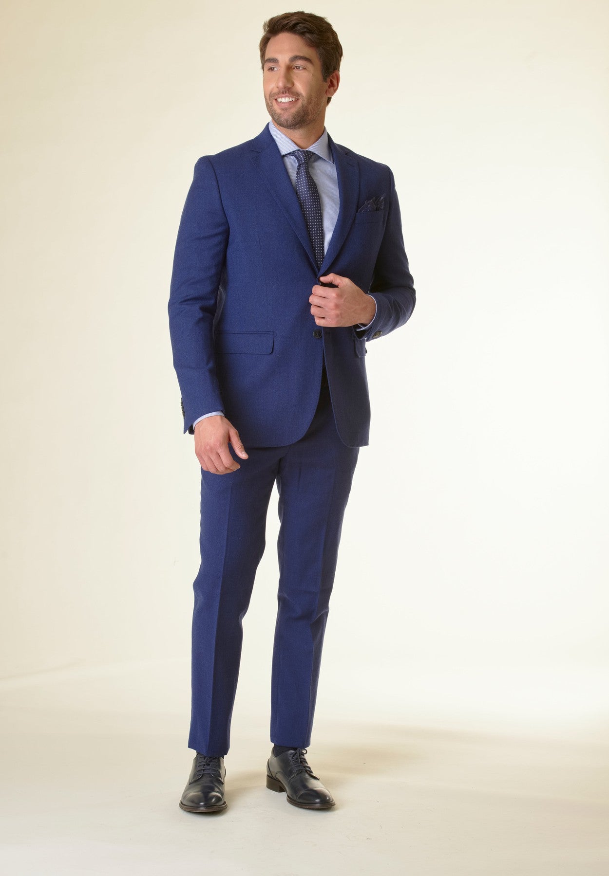 Blue micro design custom fit dress