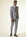 Abito grigio chiaro gessato lana stretch custom fit-Angelico