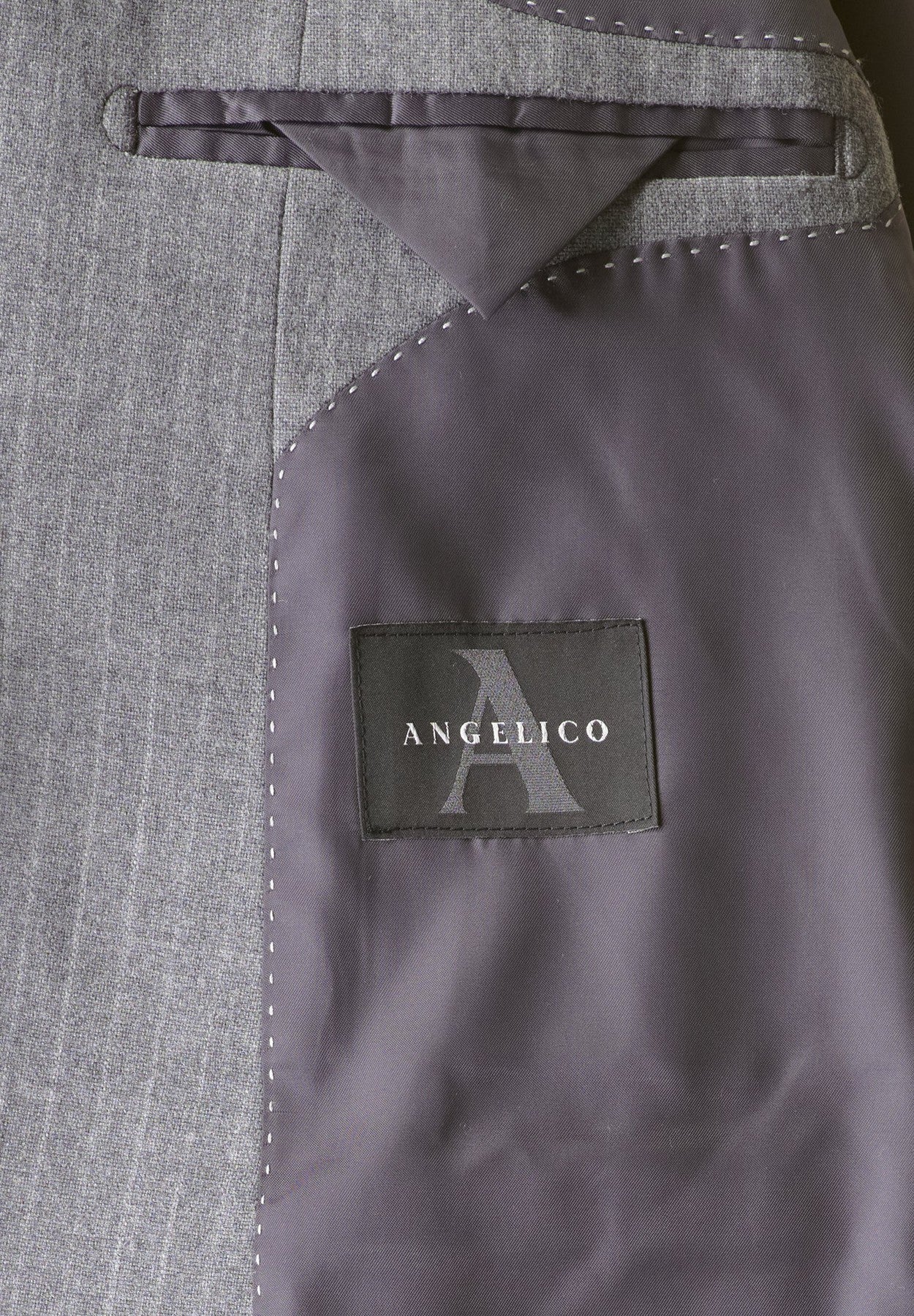 Abito grigio gessato lana-cashmere custom fit
