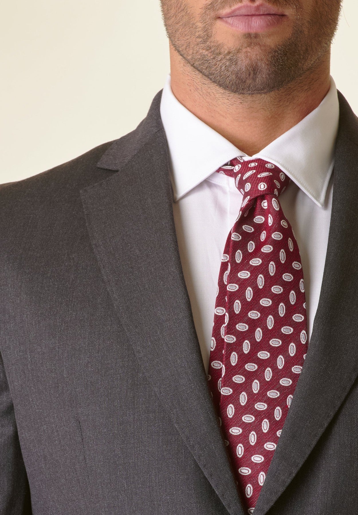 Charcoal suit wool twill custom