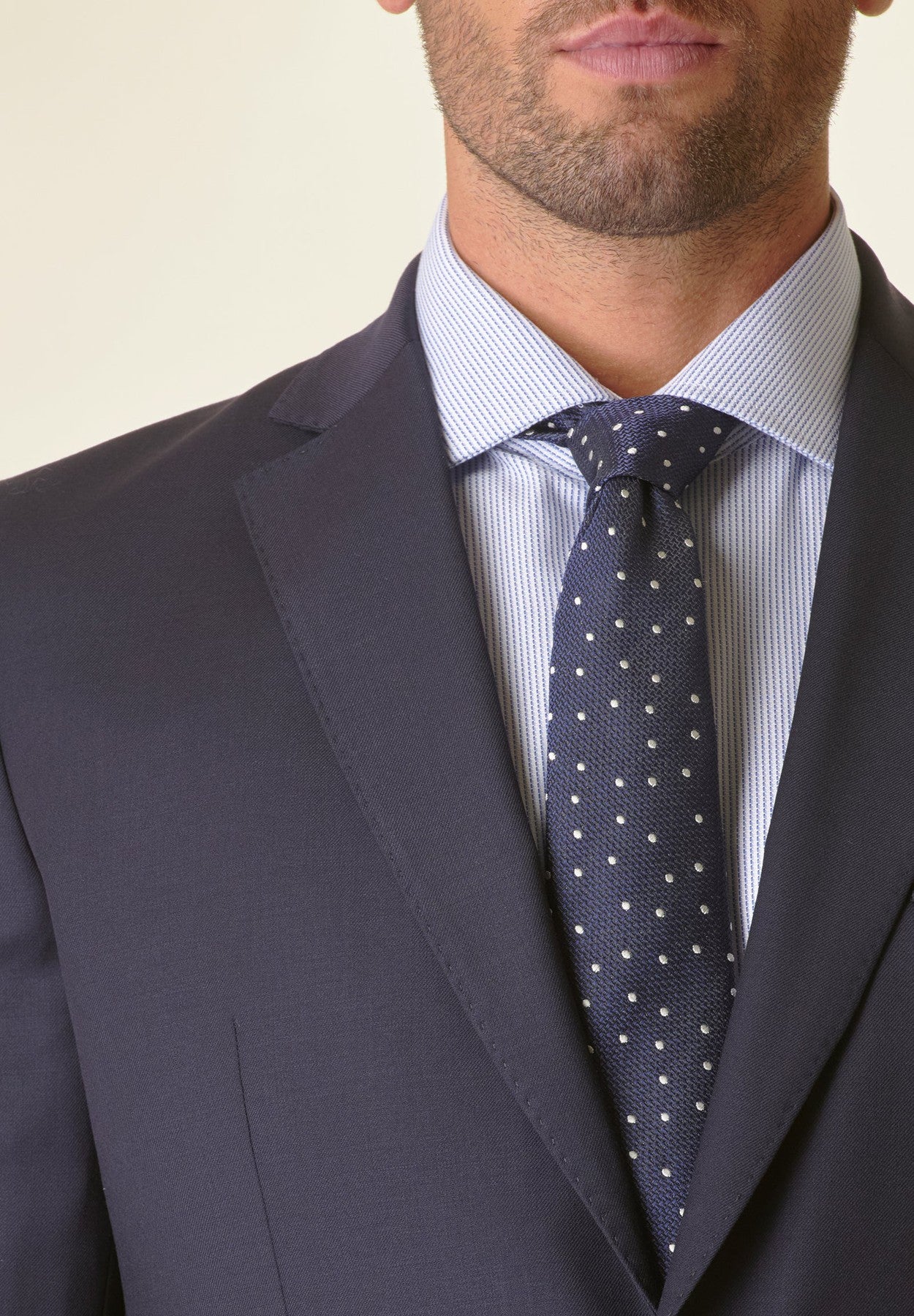 Abito blu sallia lana vergine custom fit