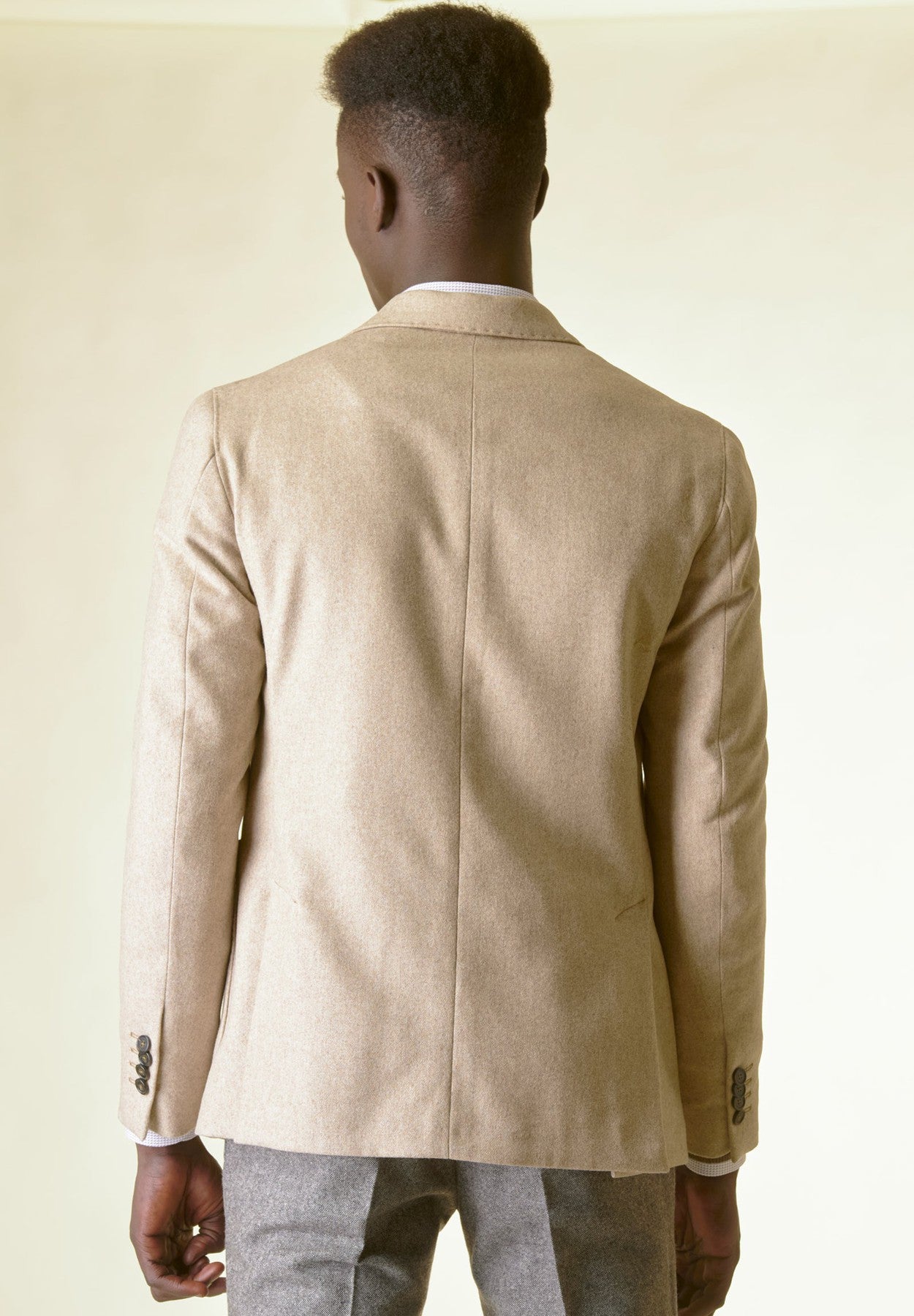 Natural unlined jacket wool-cashmere Custom