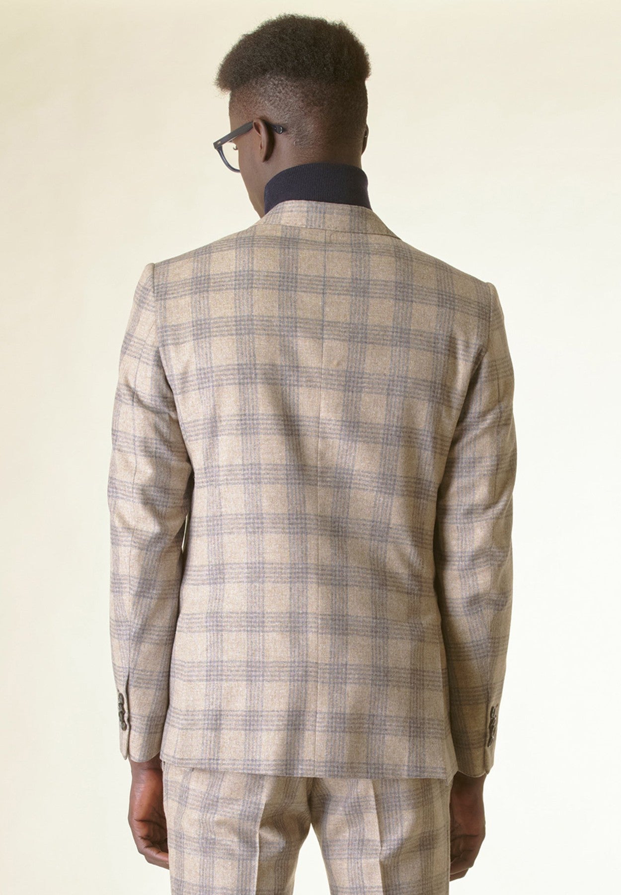 Giacca Galles naturale-grigio lana-cashmere Custom