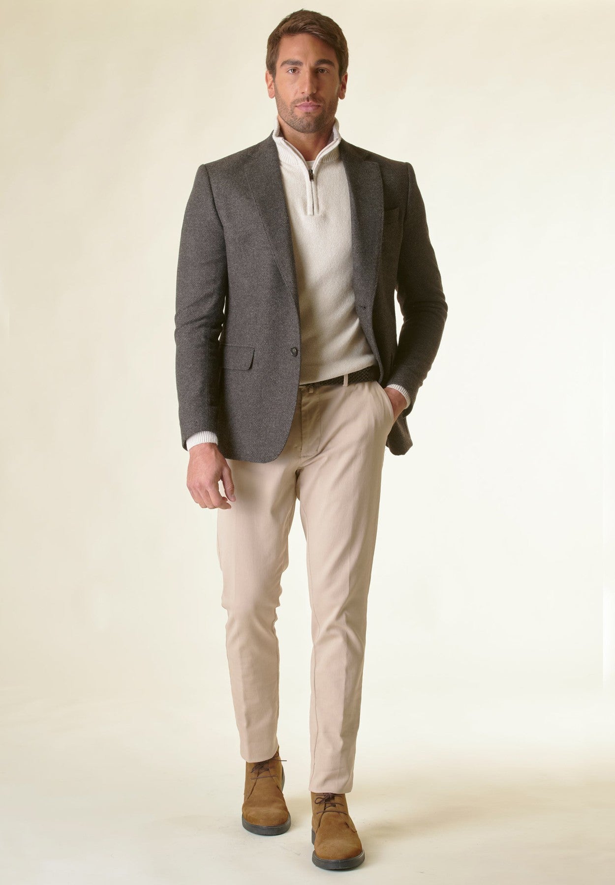 Giacca Moro tweed operata foderata custom