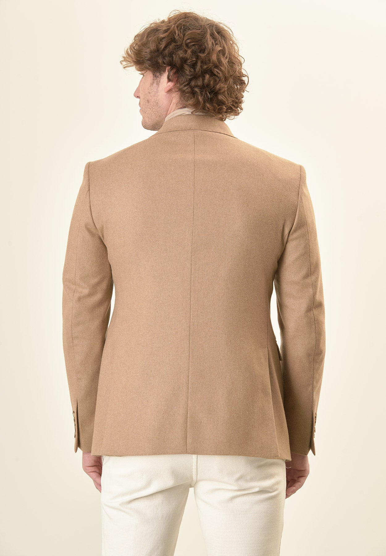 Giacca cammello pettorina misto lana custom fit-Angelico