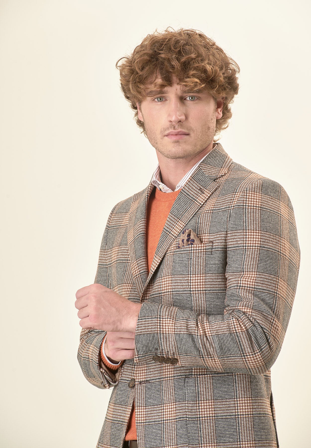 Giacca grigia Galles misto lana decostruita custom fit-Angelico