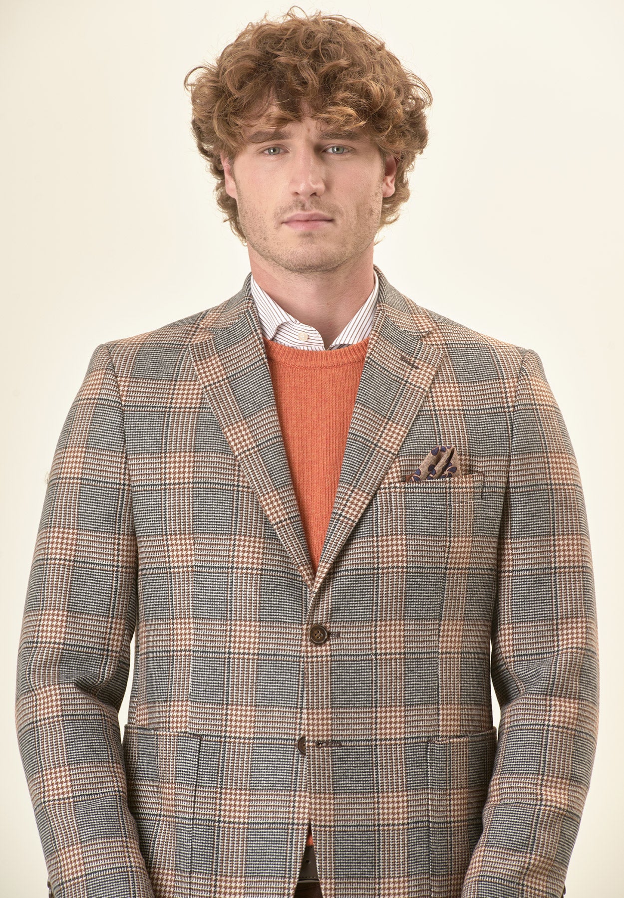 Giacca grigia Galles misto lana decostruita custom fit-Angelico
