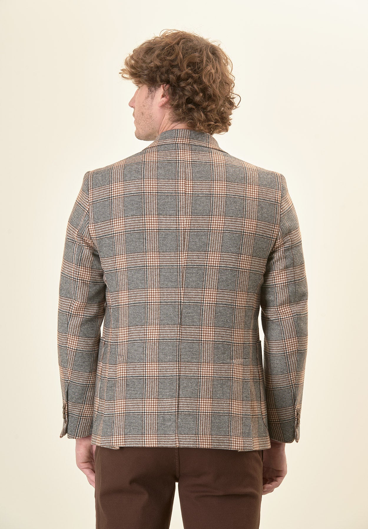Giacca grigia Galles misto lana decostruita custom fit-Angelico