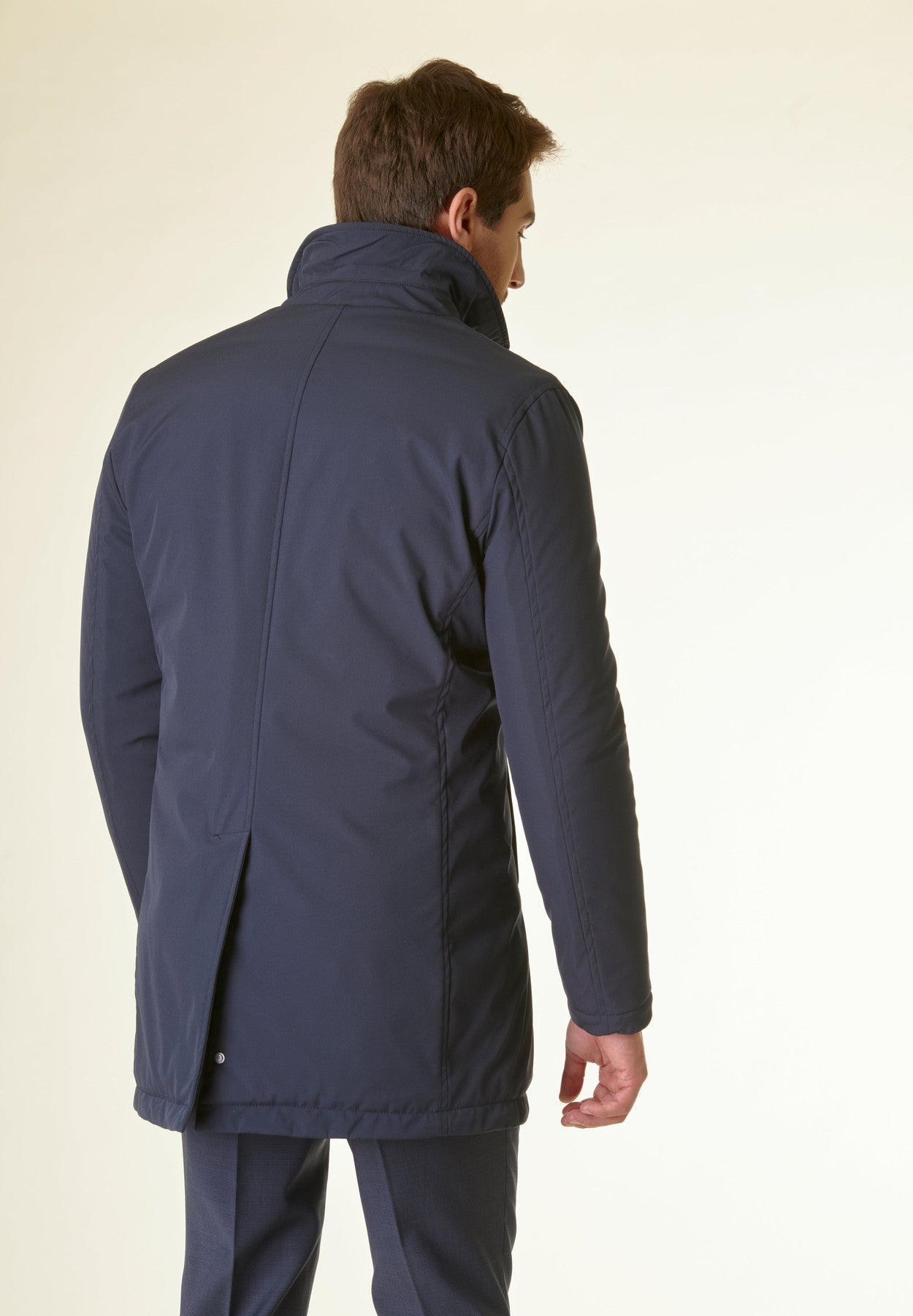 Blue technical padded coat