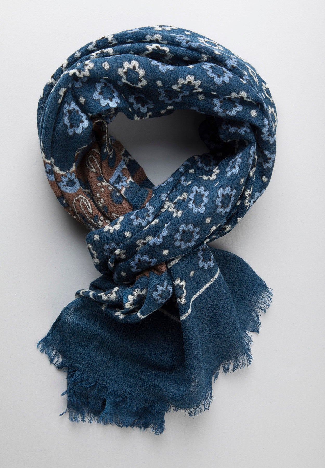 Blue flower scarf