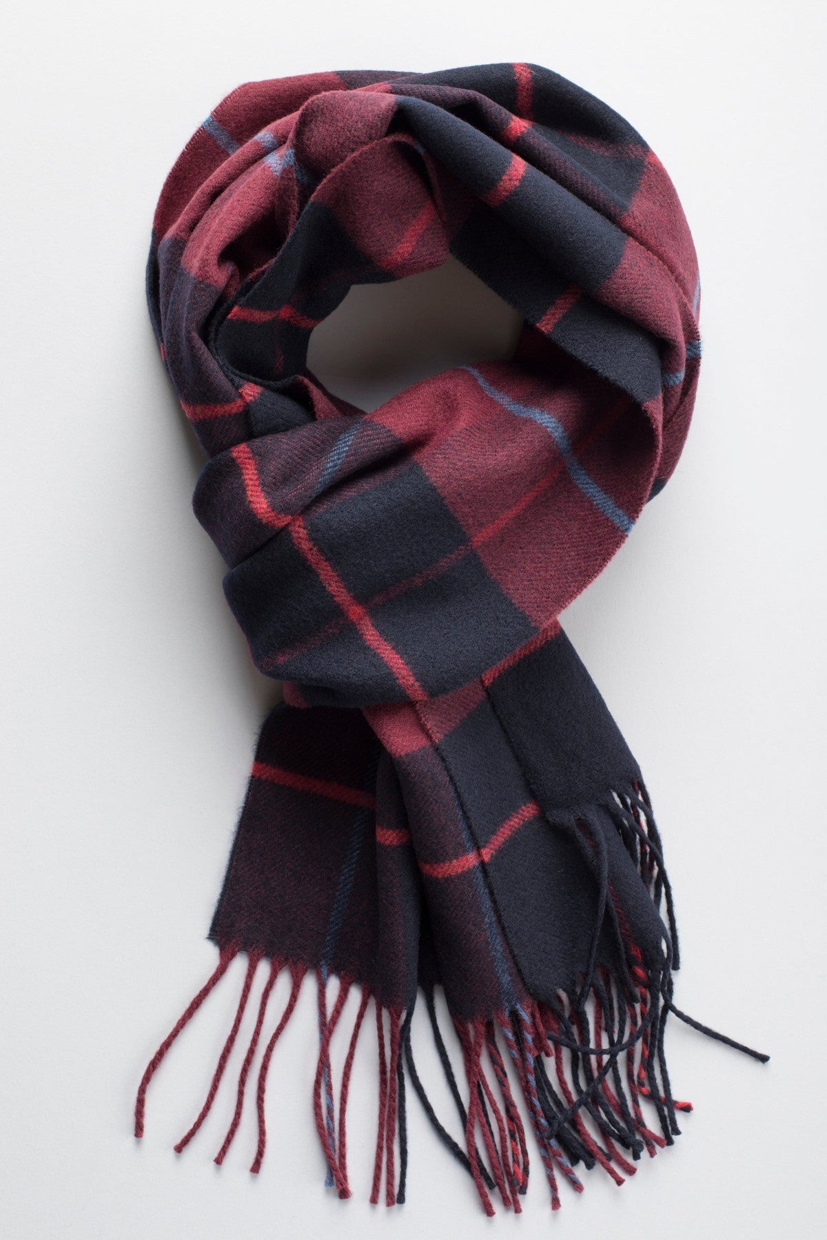 Plaid pura lana SCOZZESE, Tartan Bordeaux