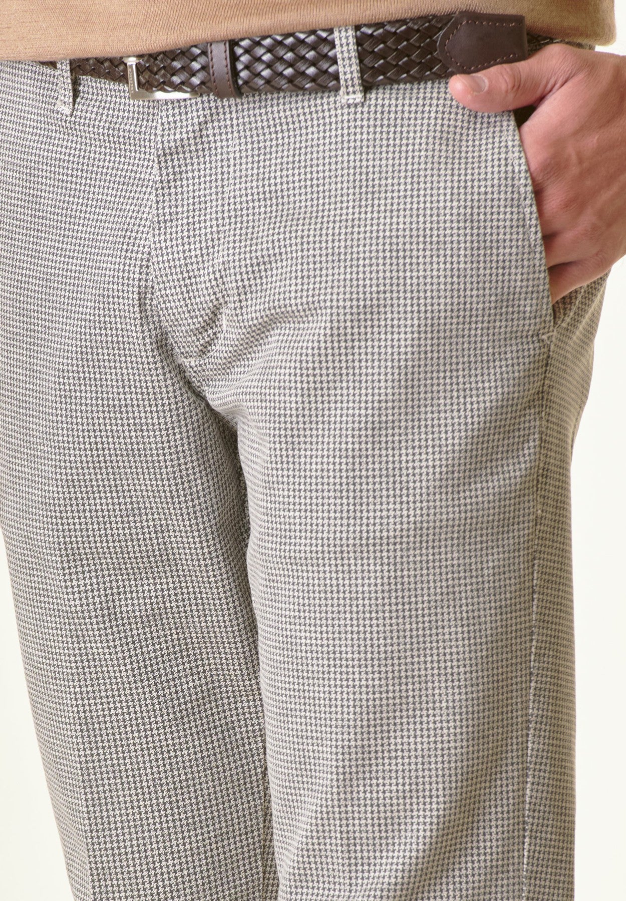 Pantalone gesso-nero piedpul regular