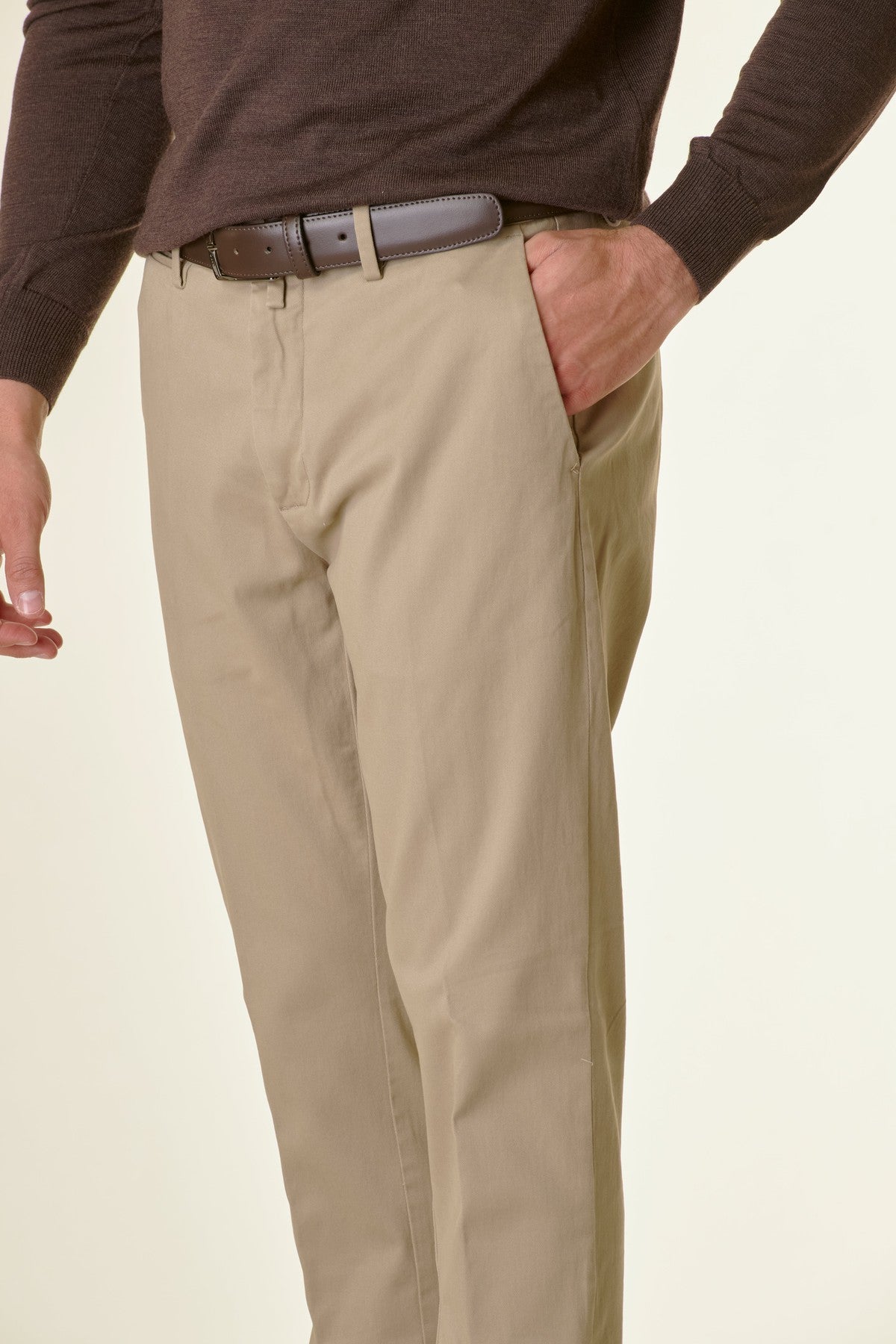 Pantalone sabbia twill cotone