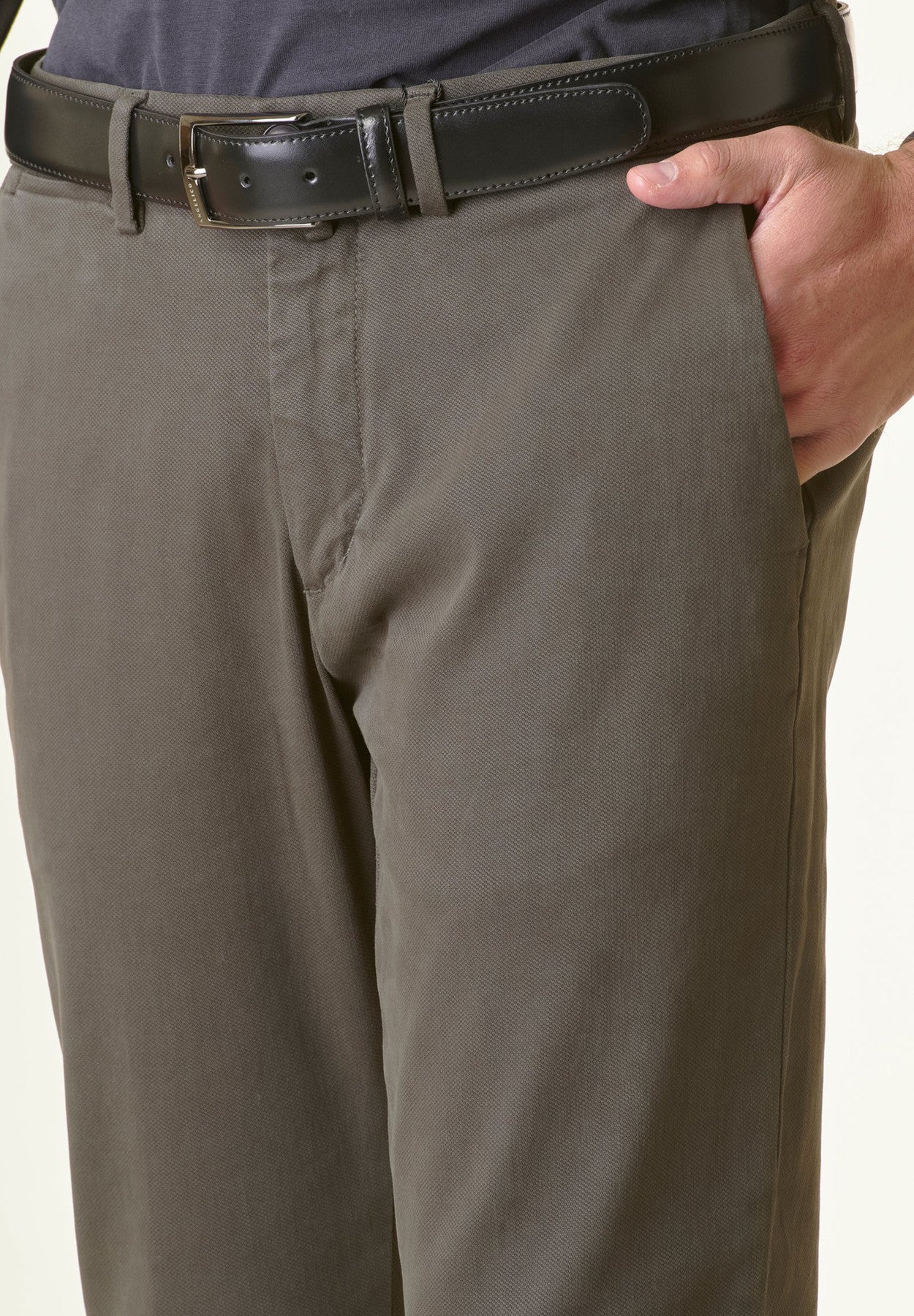 Pantalone verde militare armatura cotone slim