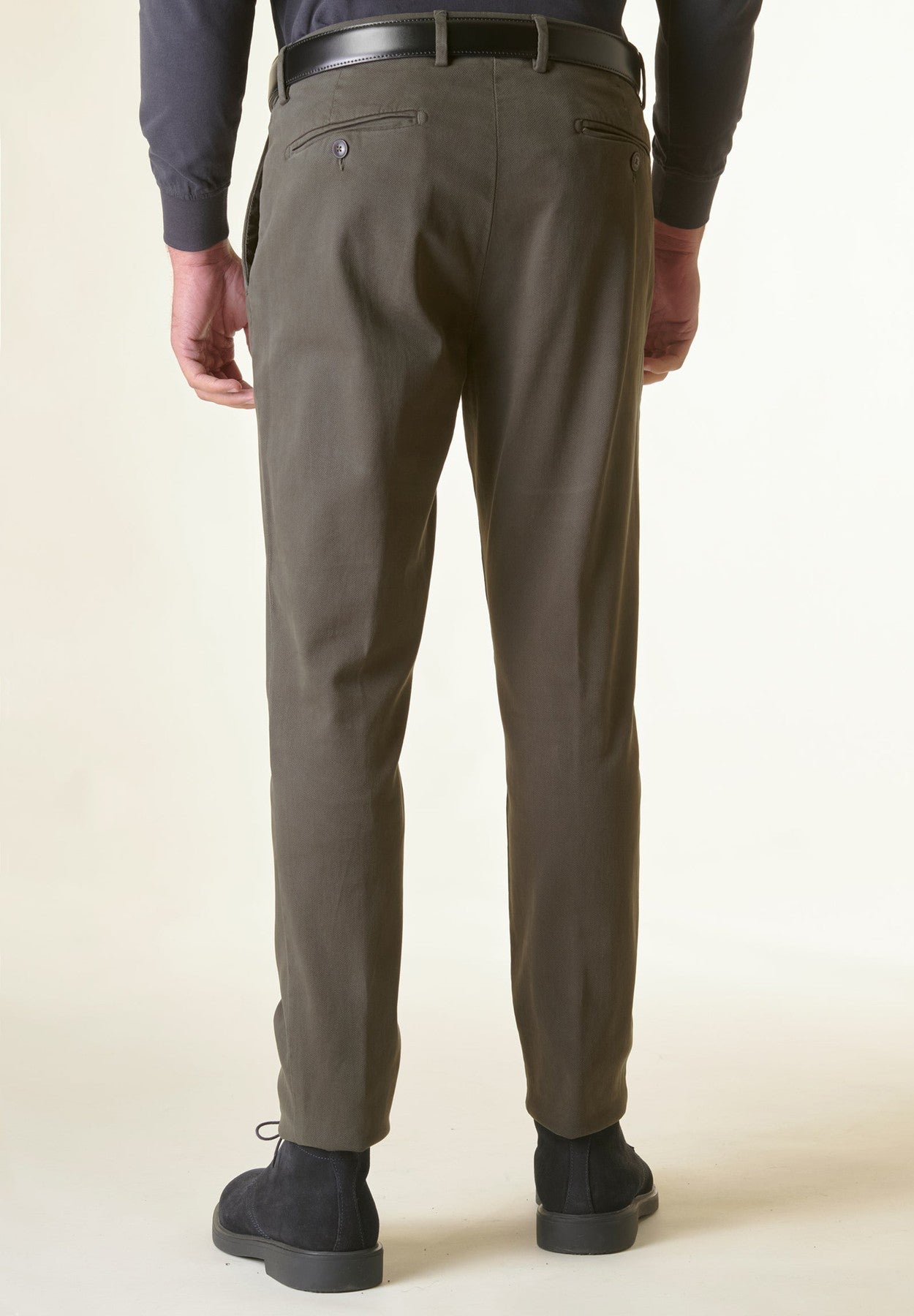 Pantalone verde militare armatura cotone slim