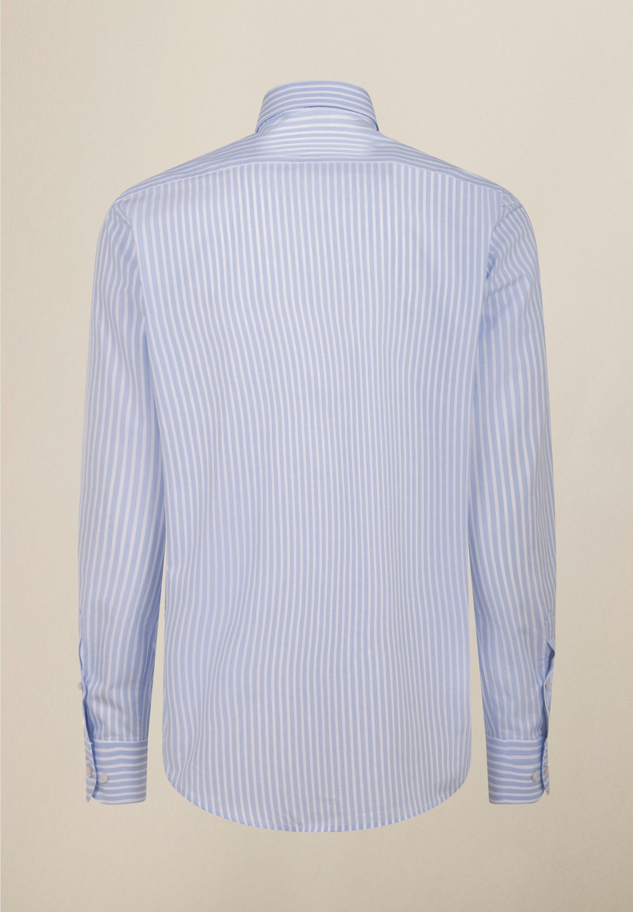 Camicia azzurra riga larga bianca cotone regular fit