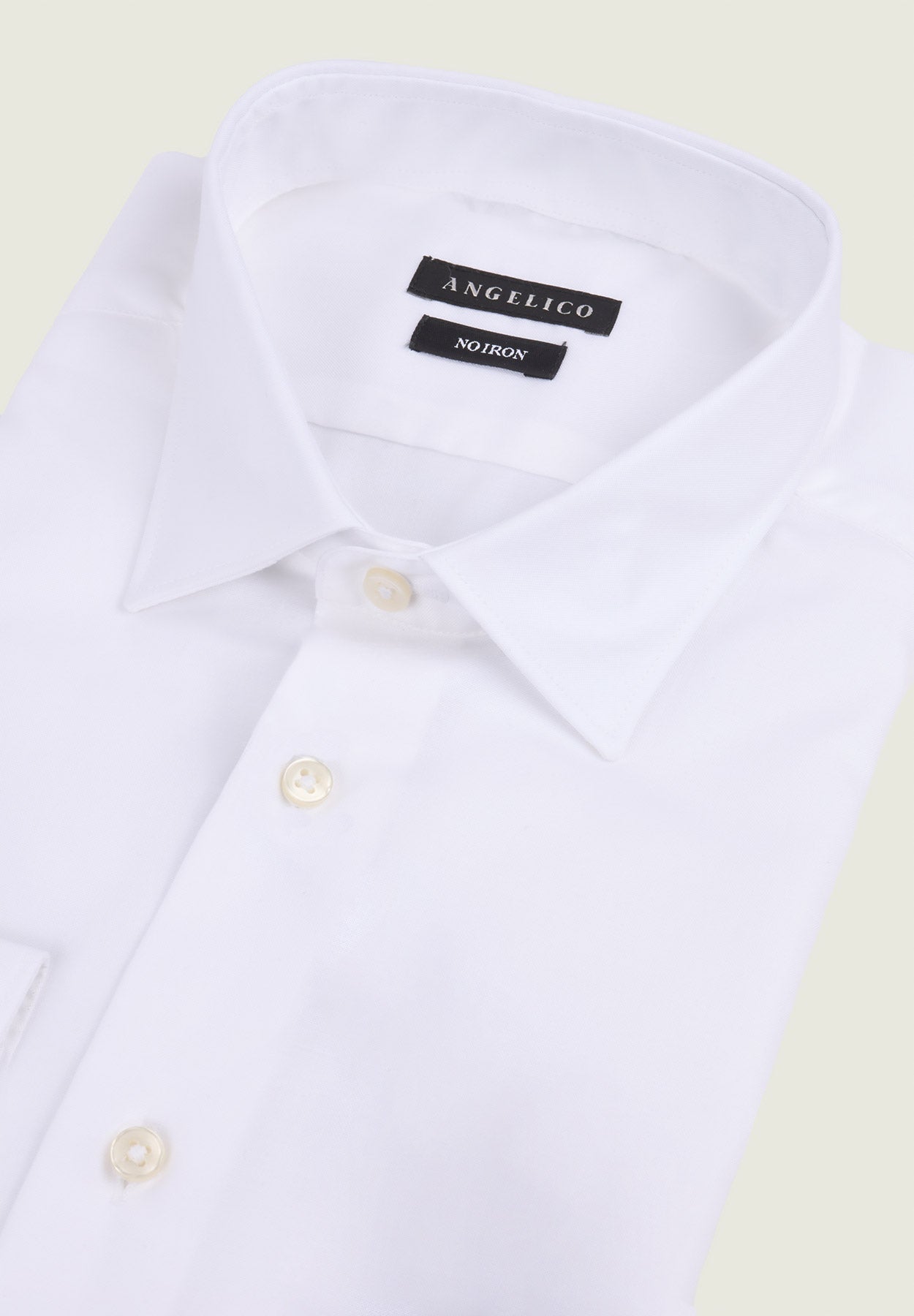 White non-iron cotton slim fit shirt