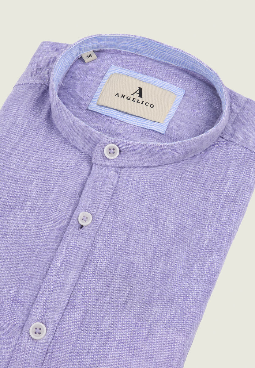 Korean shirt wisteria linen blend slim fit