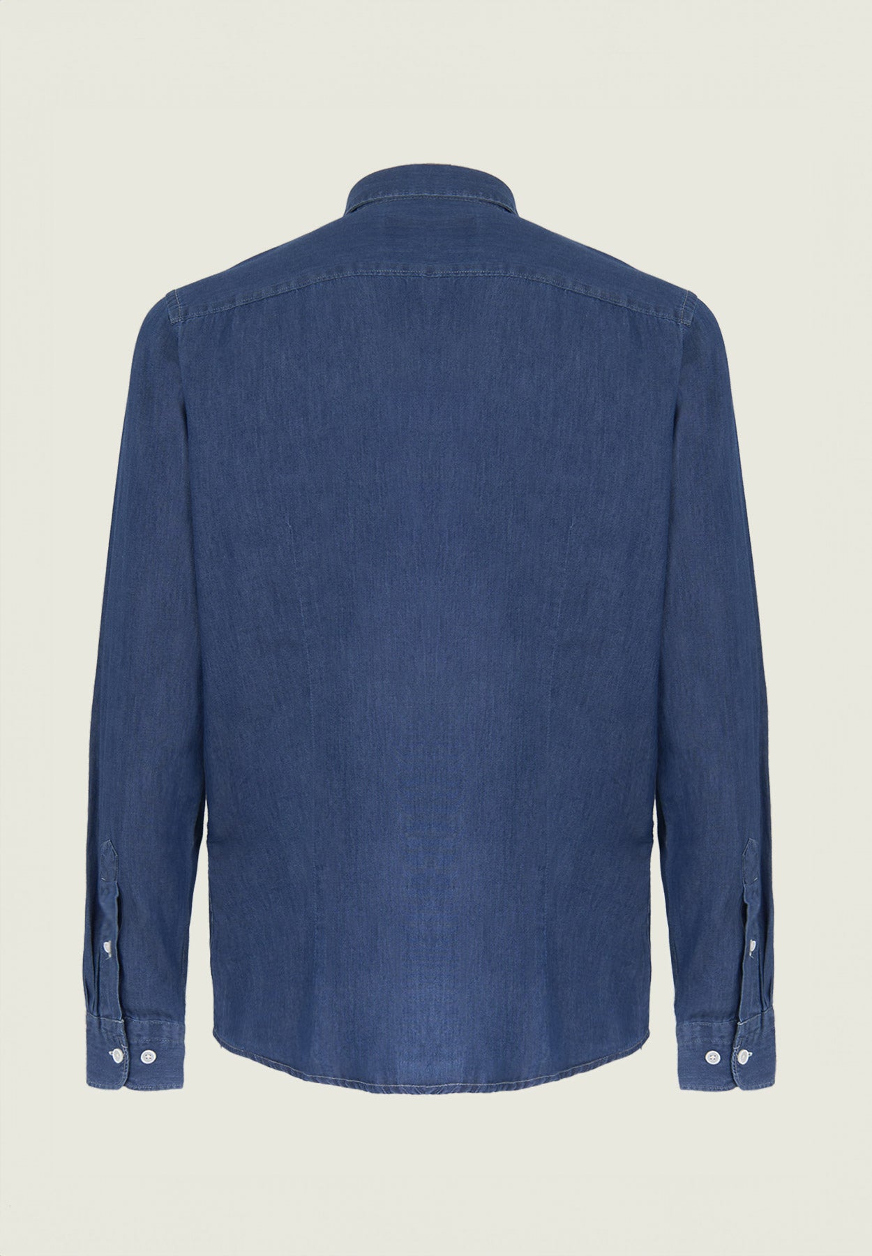 Camicia blu denim slim fit