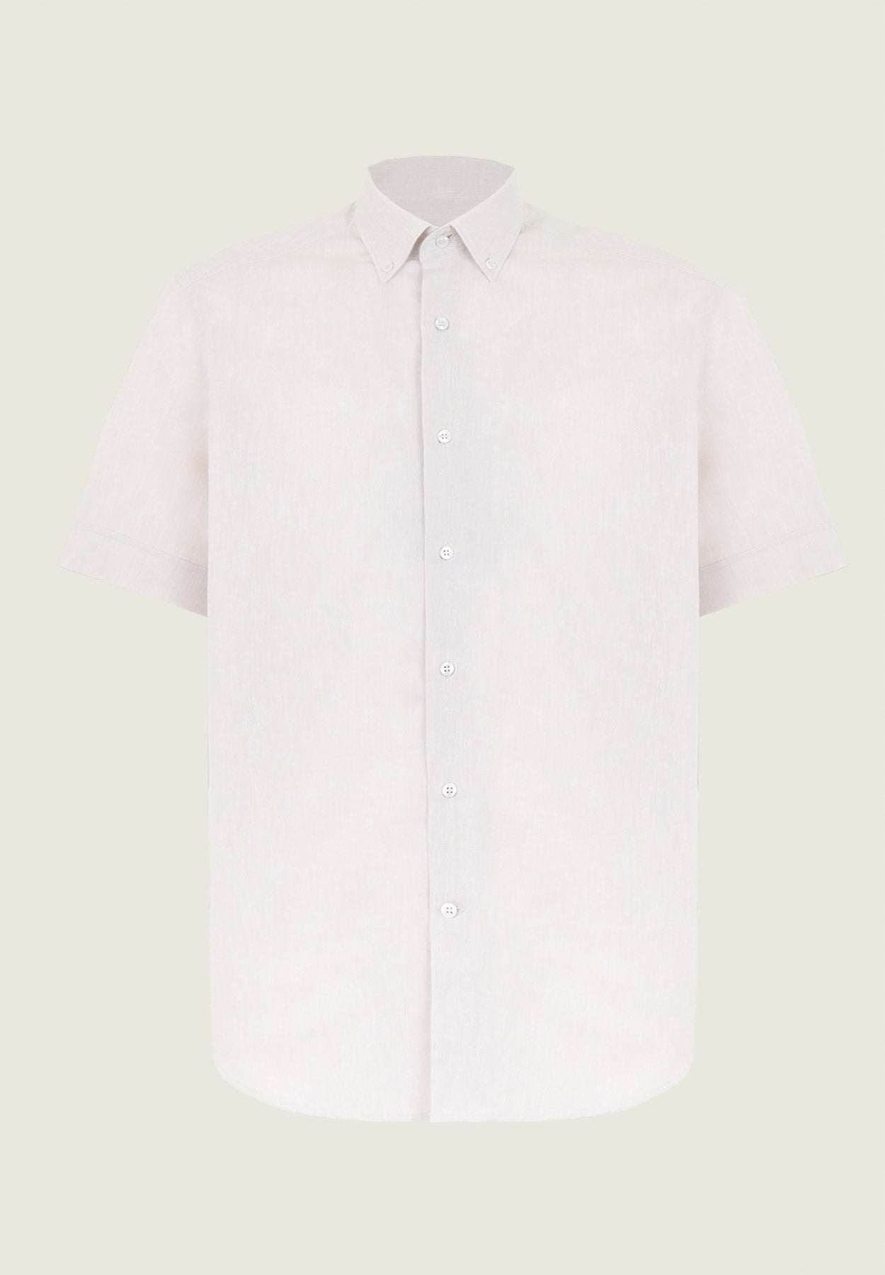 Hazelnut shirt short sleeve linen blend regular fit