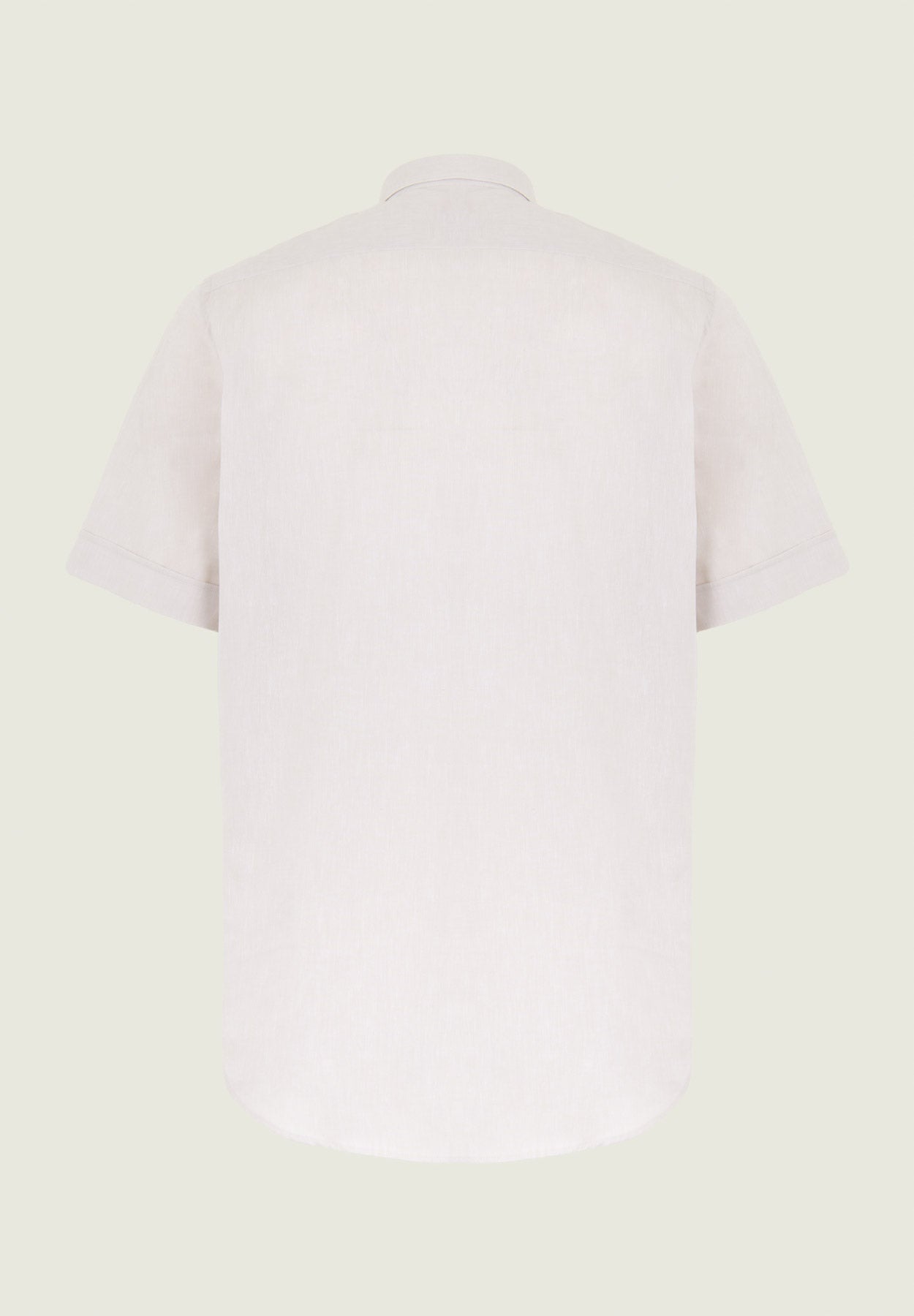Hazelnut shirt short sleeve linen blend regular fit