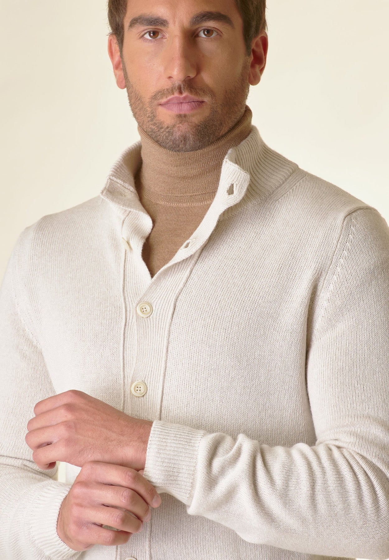 Ecru-Strickjacke mit Kaschmir-Feeling Angelico 2
