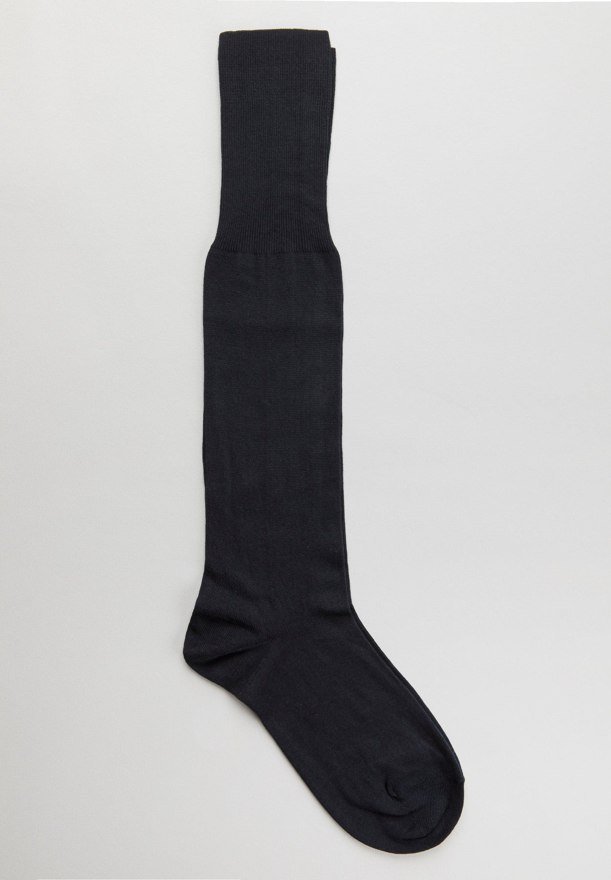 Calza blu unita cotone-Angelico