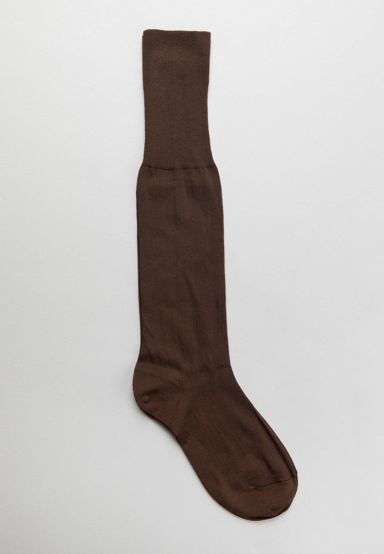 Calza marrone unita cotone-Angelico