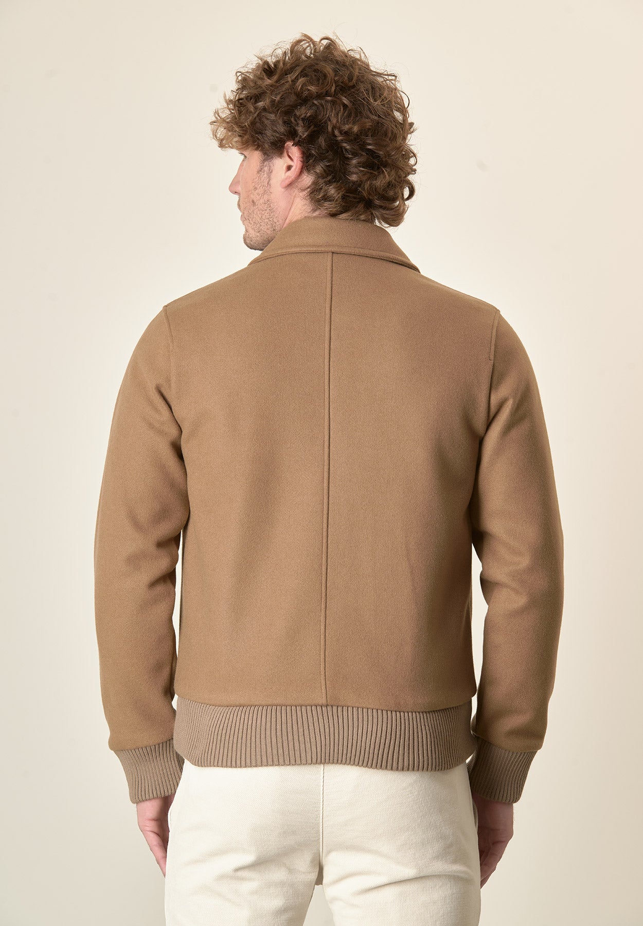 Giubbotto bomber cammello tasche toppa-Angelico