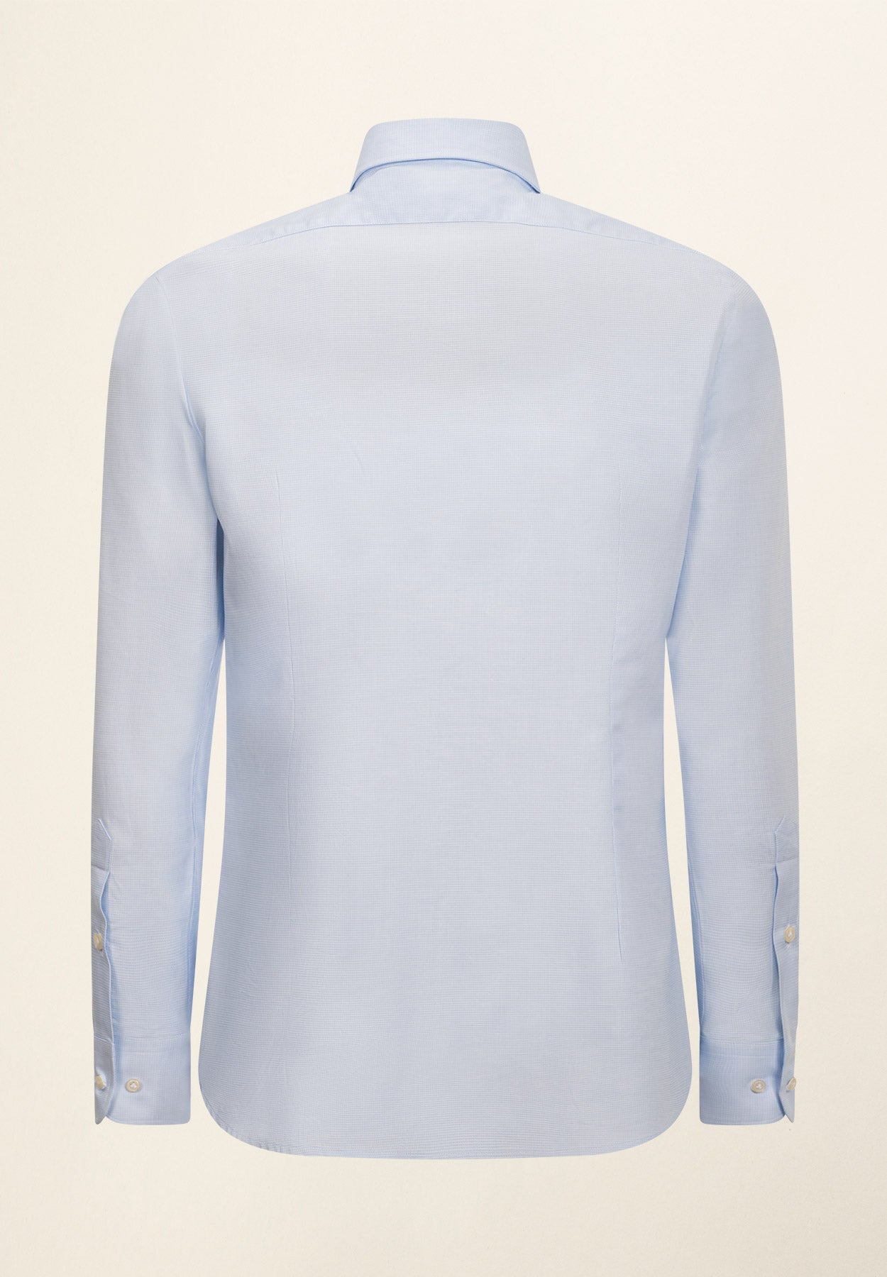 Camicia bianco azzurra microdisegno cotone slim fit-Angelico