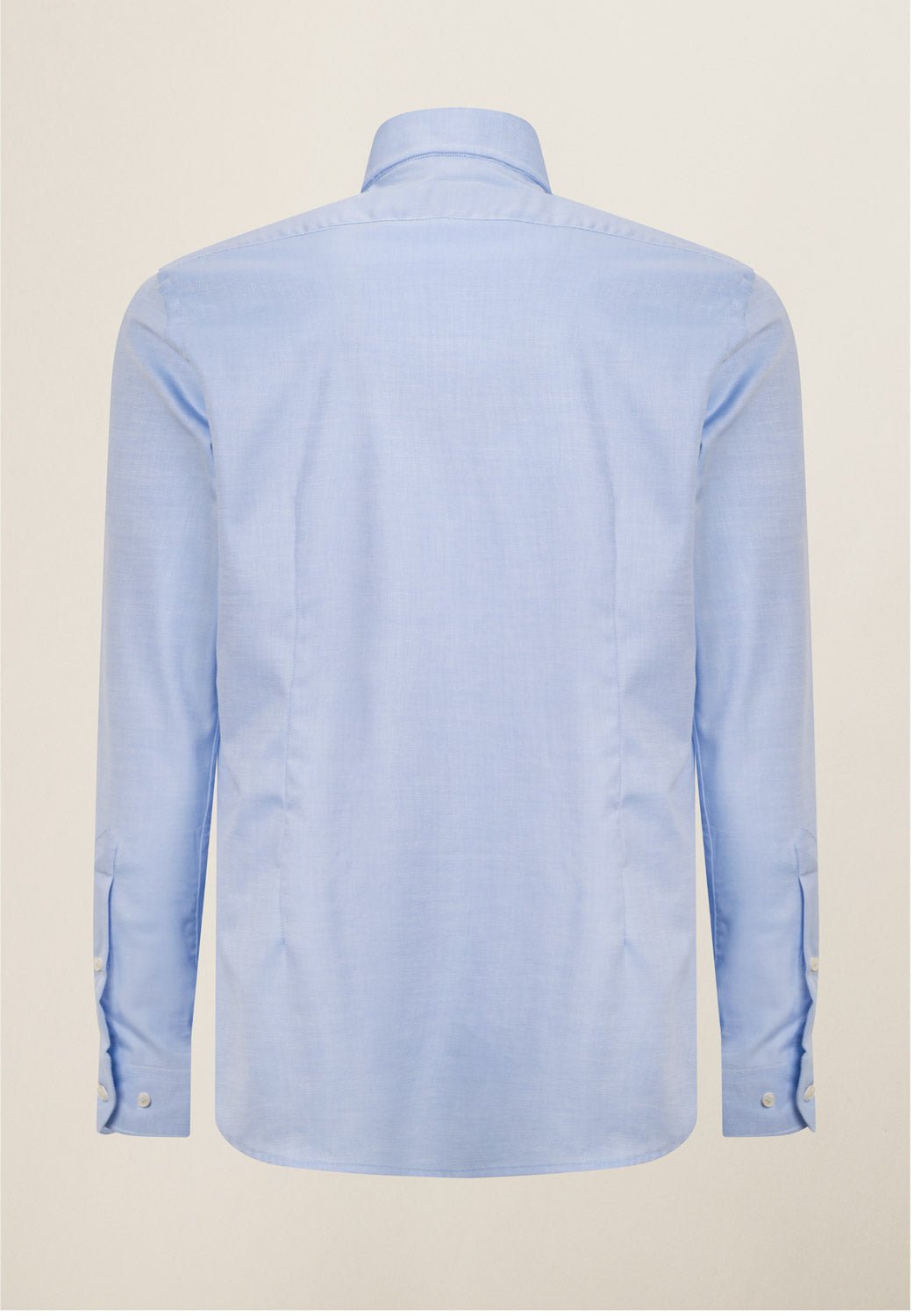 Camicia azzurra no-stiro cotone custom fit-Angelico