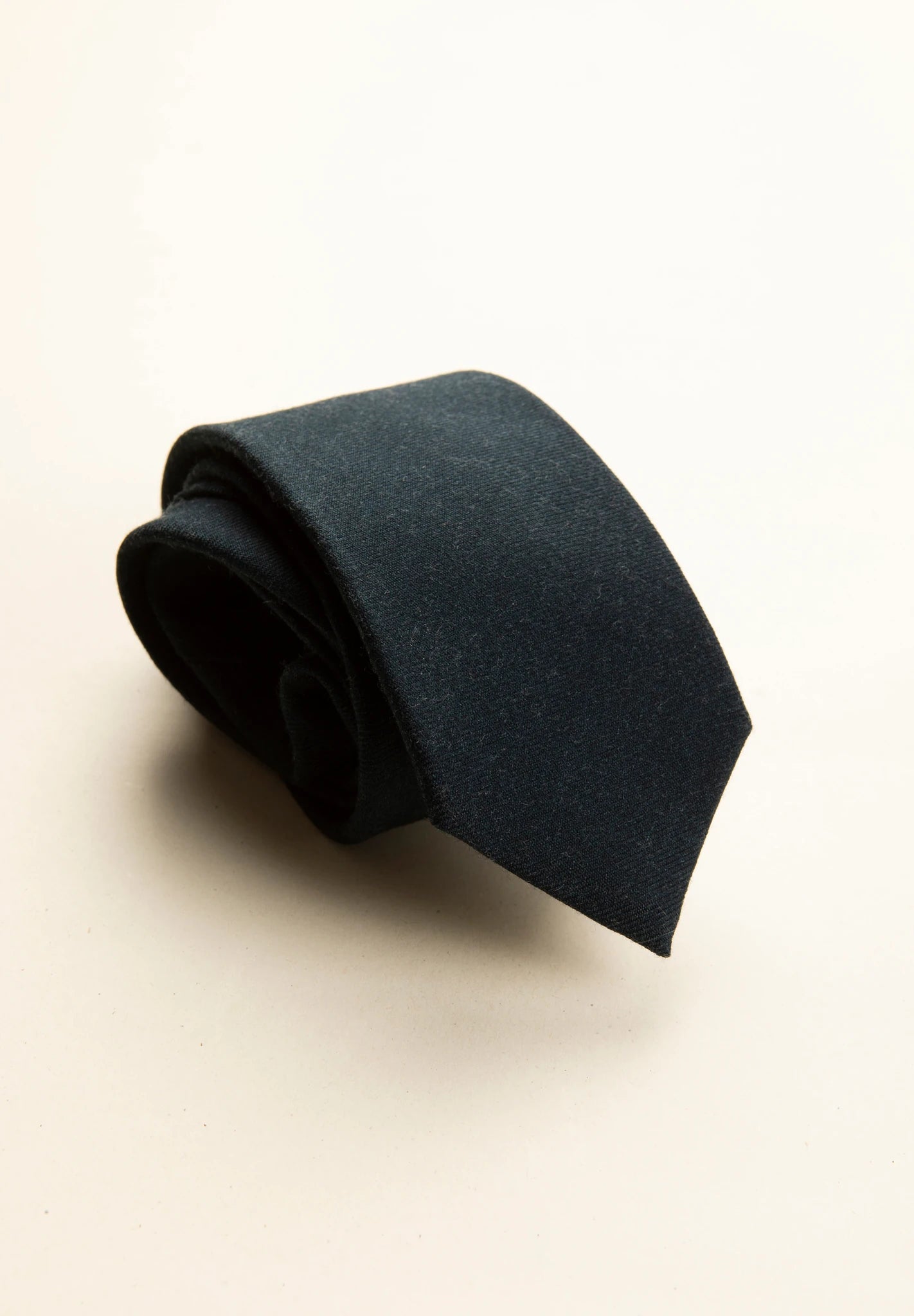Cravatta lana blu navy unita-Angelico