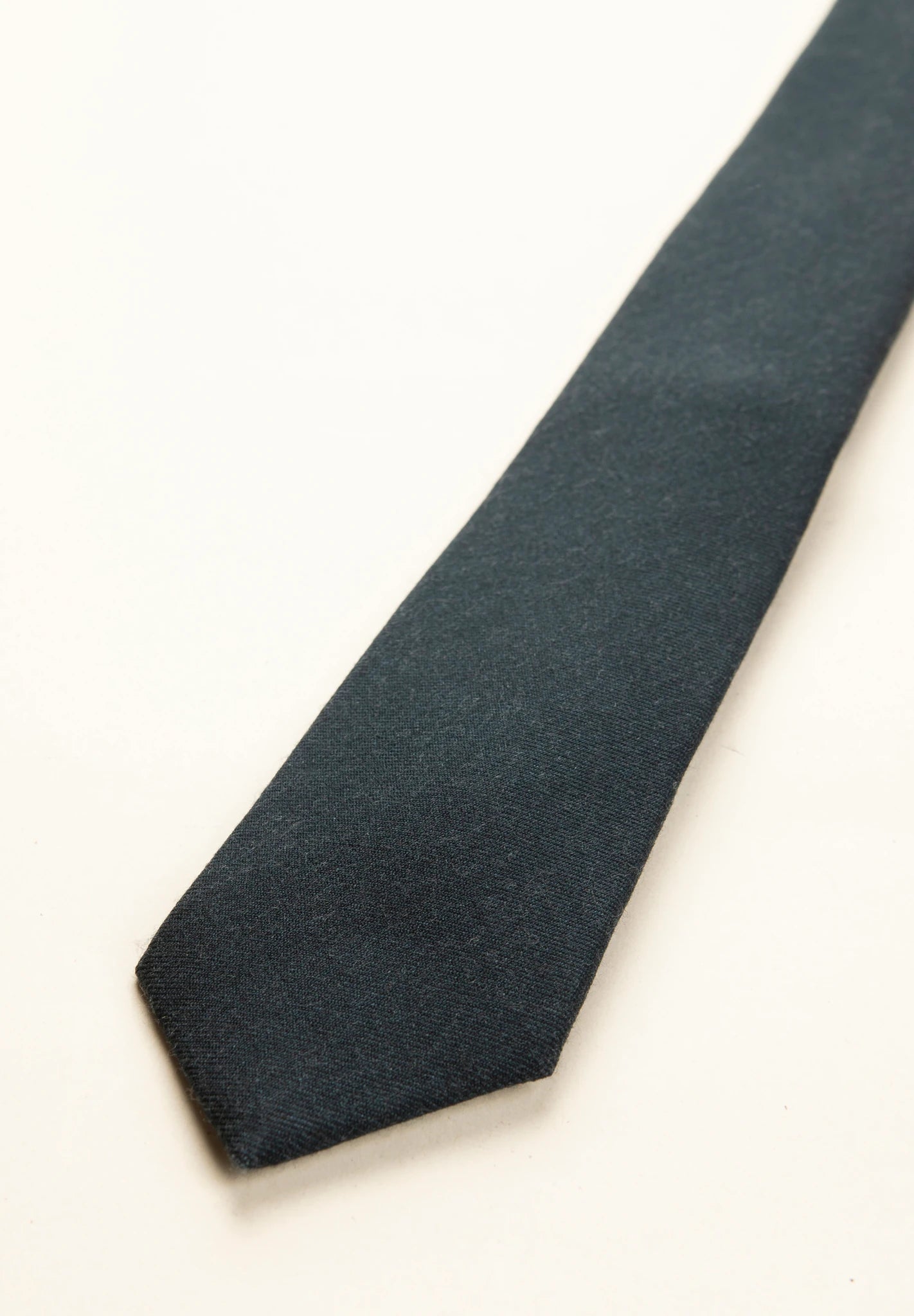 Cravatta lana blu navy unita-Angelico