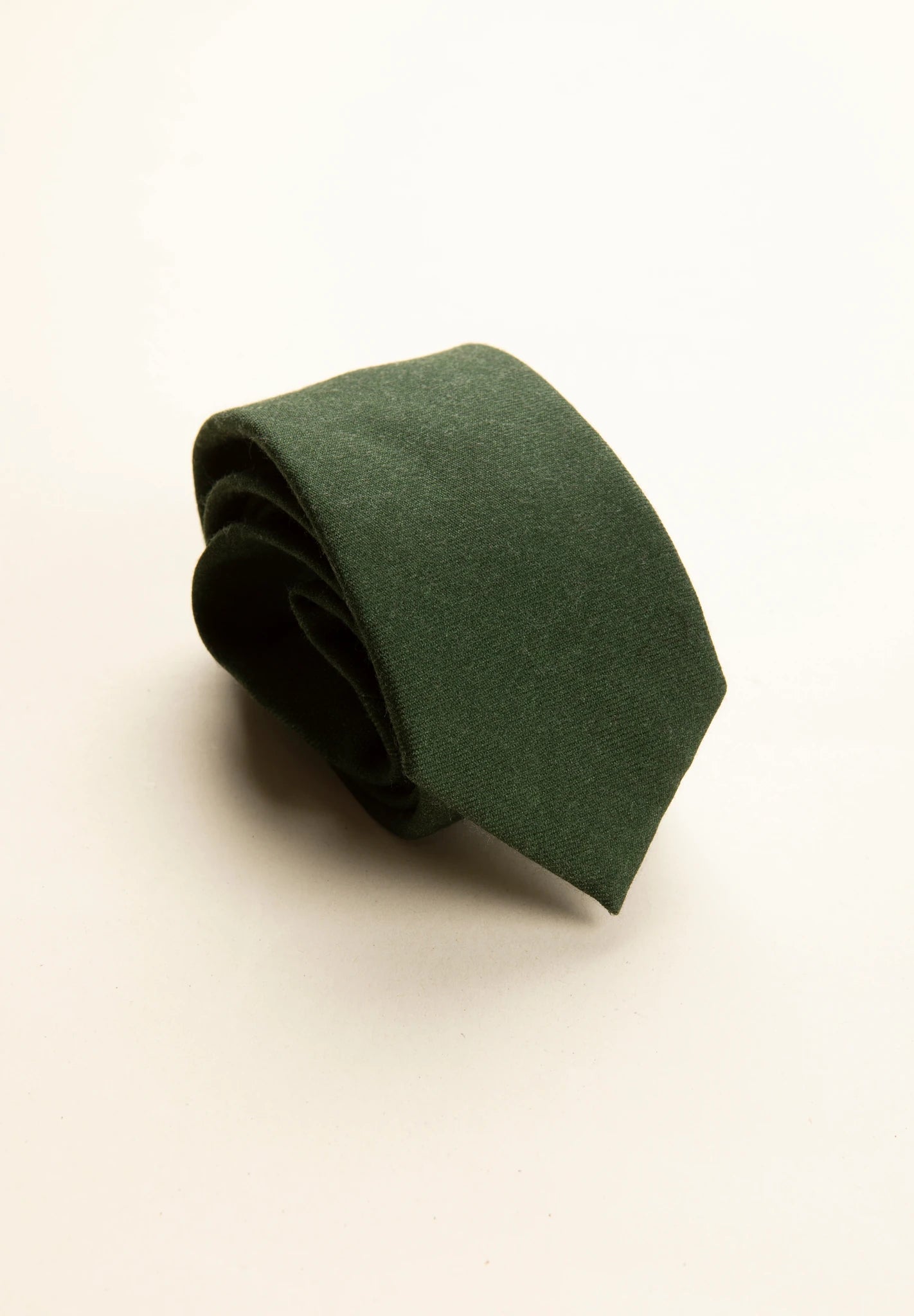 Cravatta lana verde pino unita-Angelico