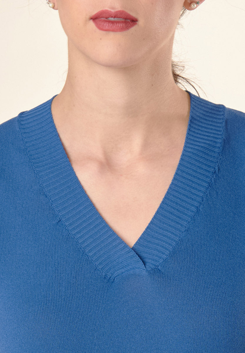 Royal V-neck stretch viscose vest