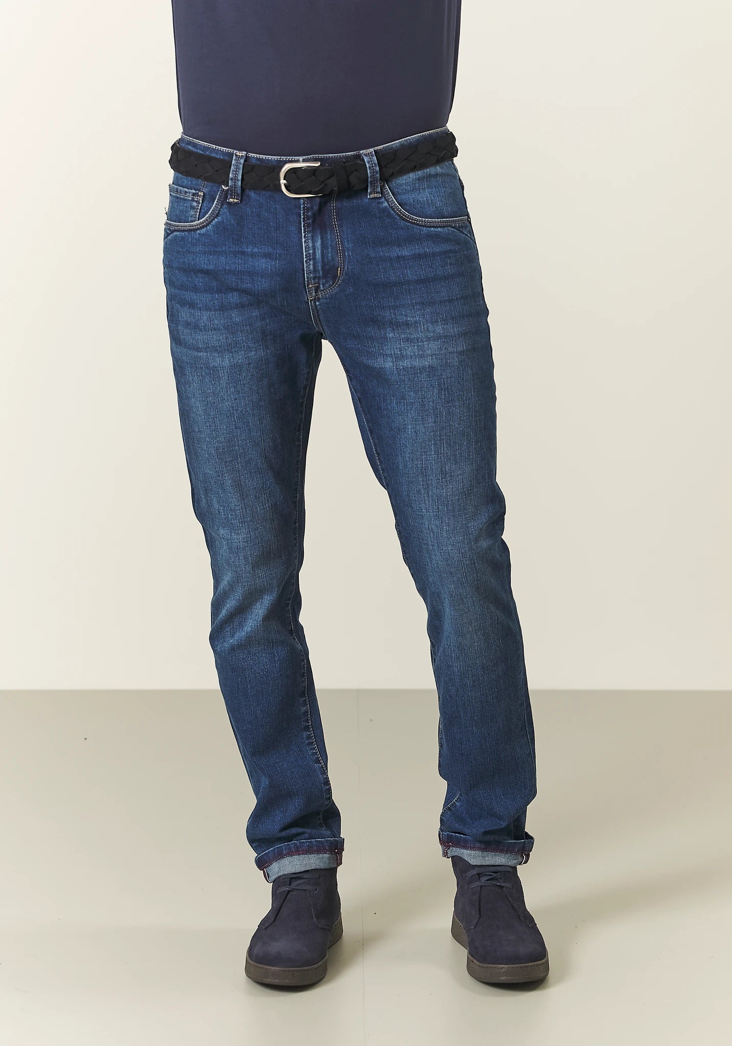 Jeans medio 5 tasche cotone stretch slim fit