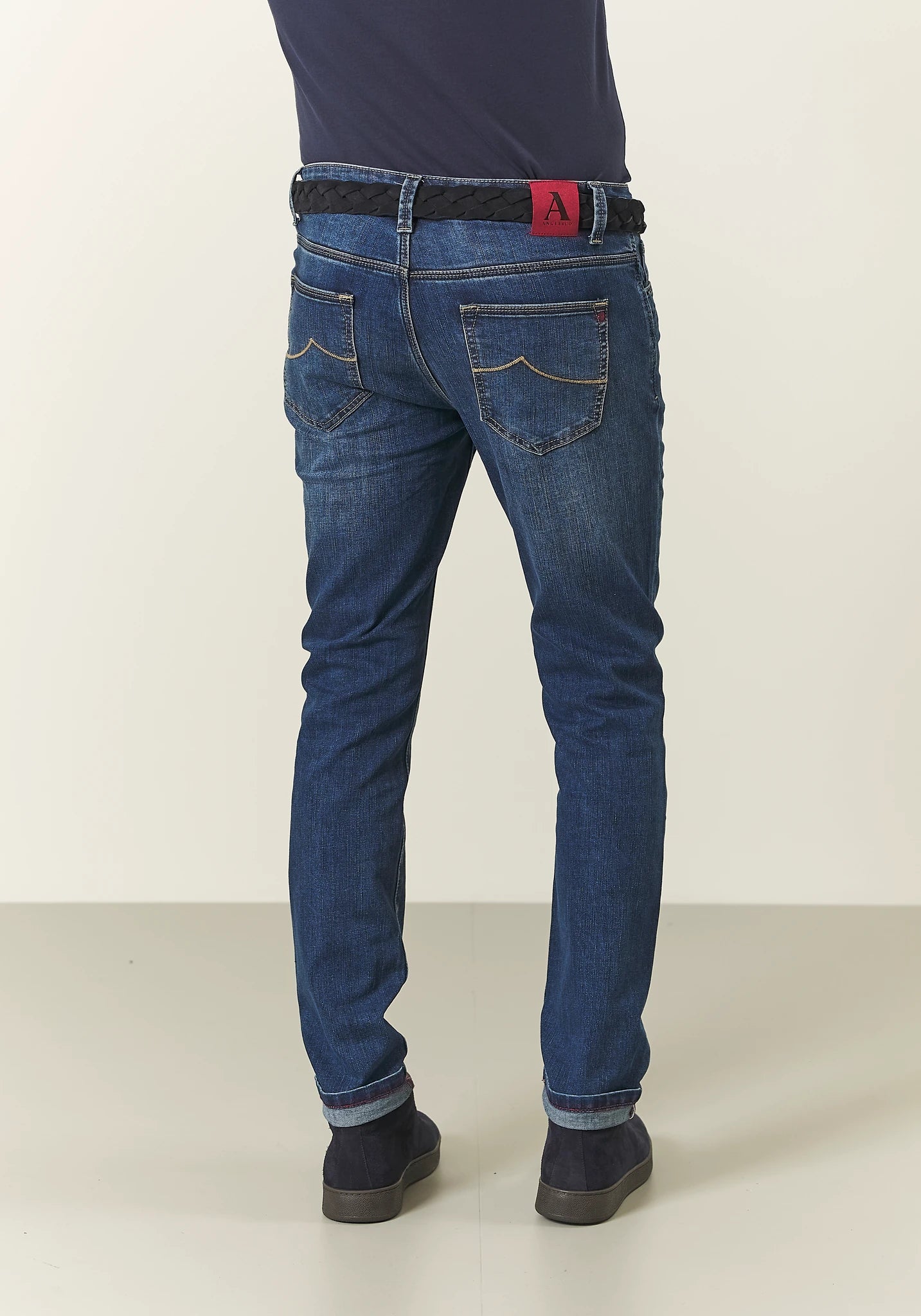 Jeans medio 5 tasche cotone stretch slim fit