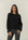 Girocollo nera con bottone misto cashmere-Angelico