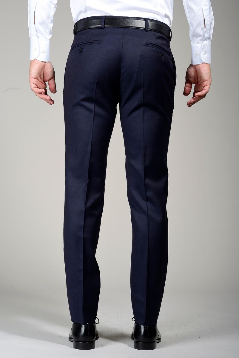 Pantalone blu sallia lana Tasmania slim