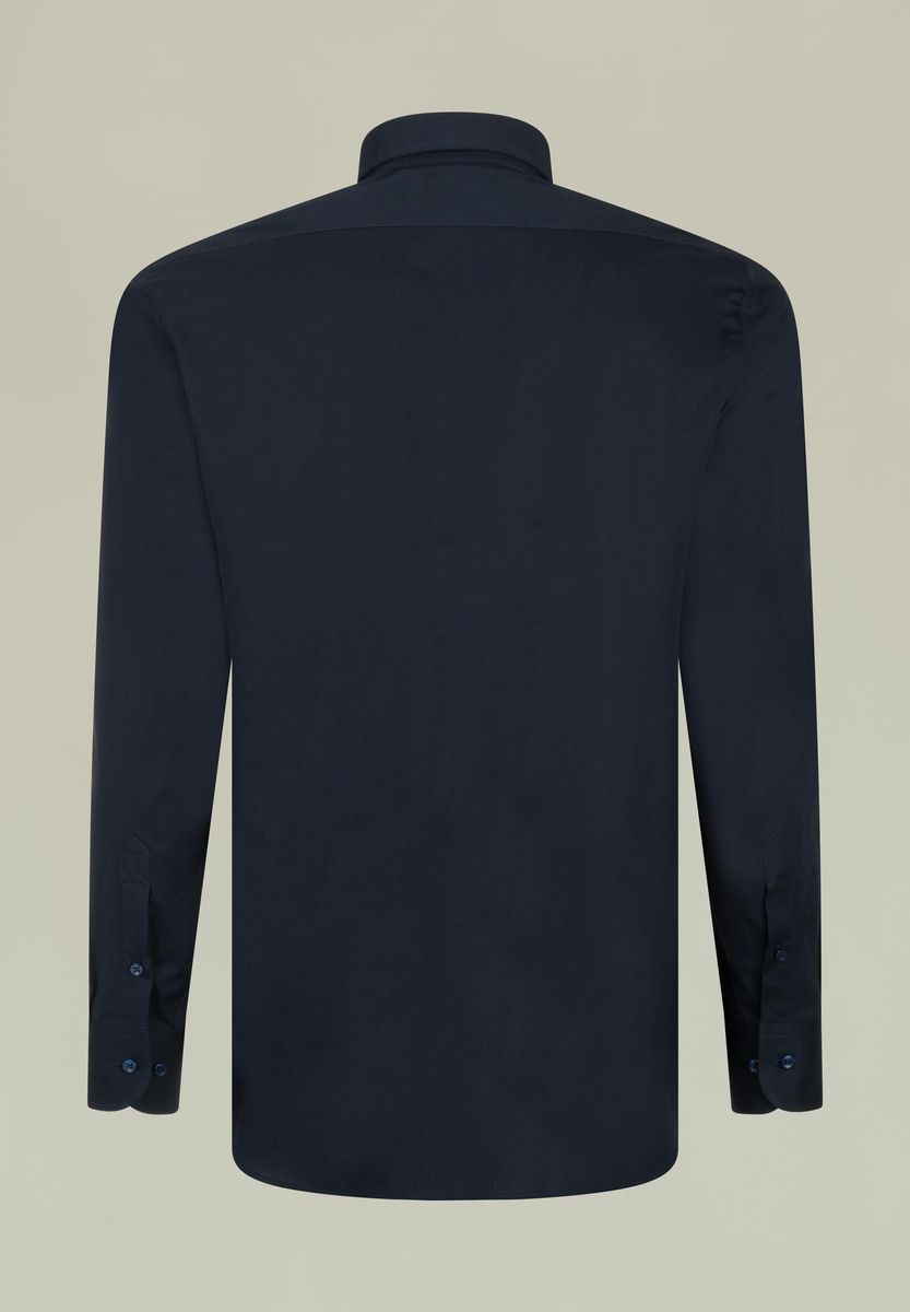 Regular fit Italian stretch blue shirt Angelico 3