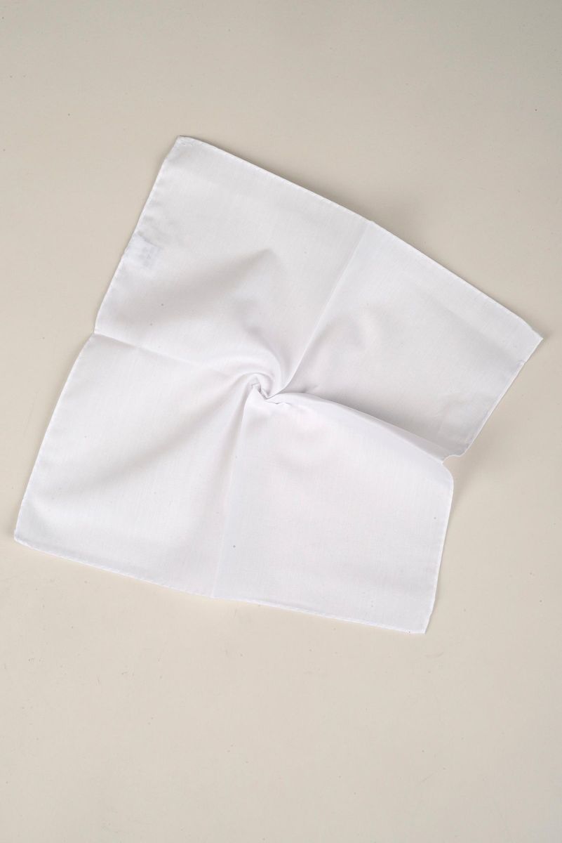 Pochette bianca raso cotone-Angelico